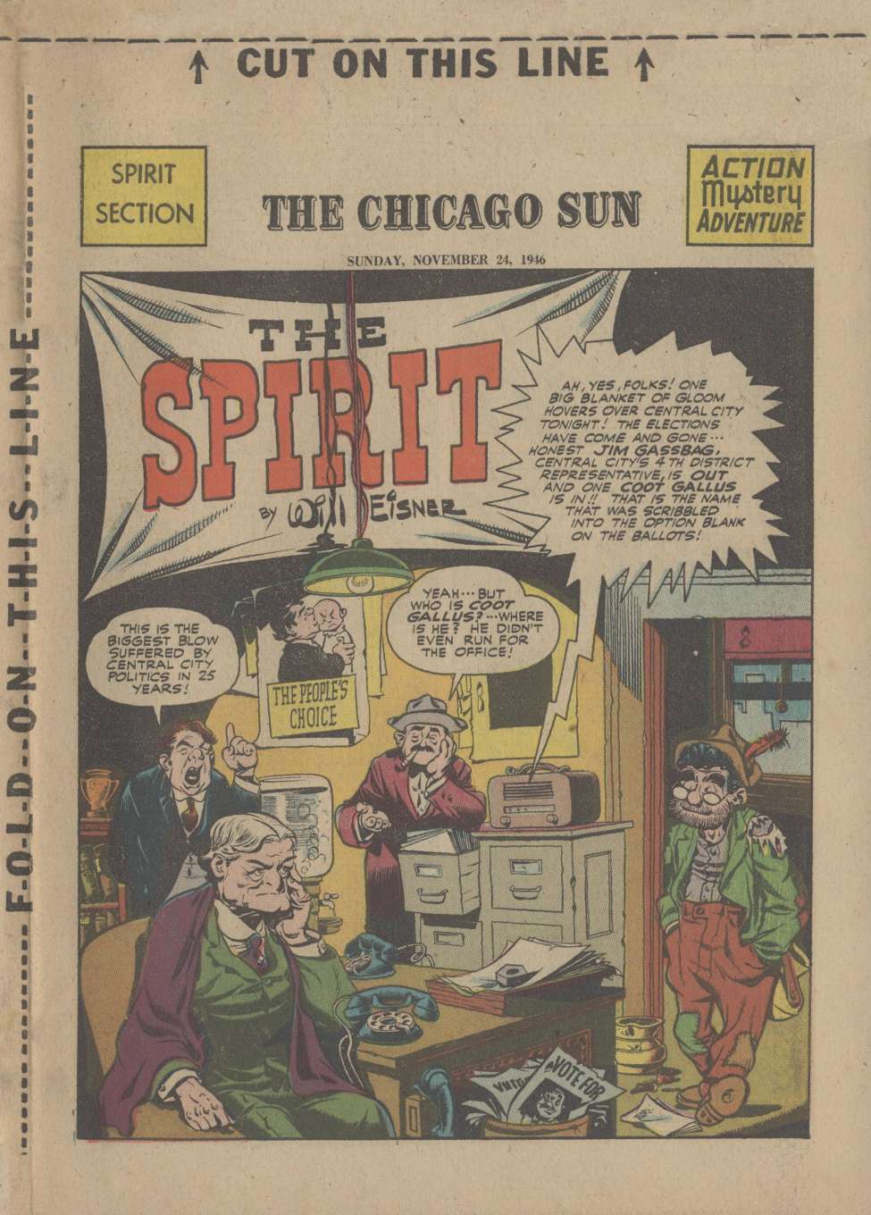 Book Cover For The Spirit (1946-11-24) - Chicago Sun