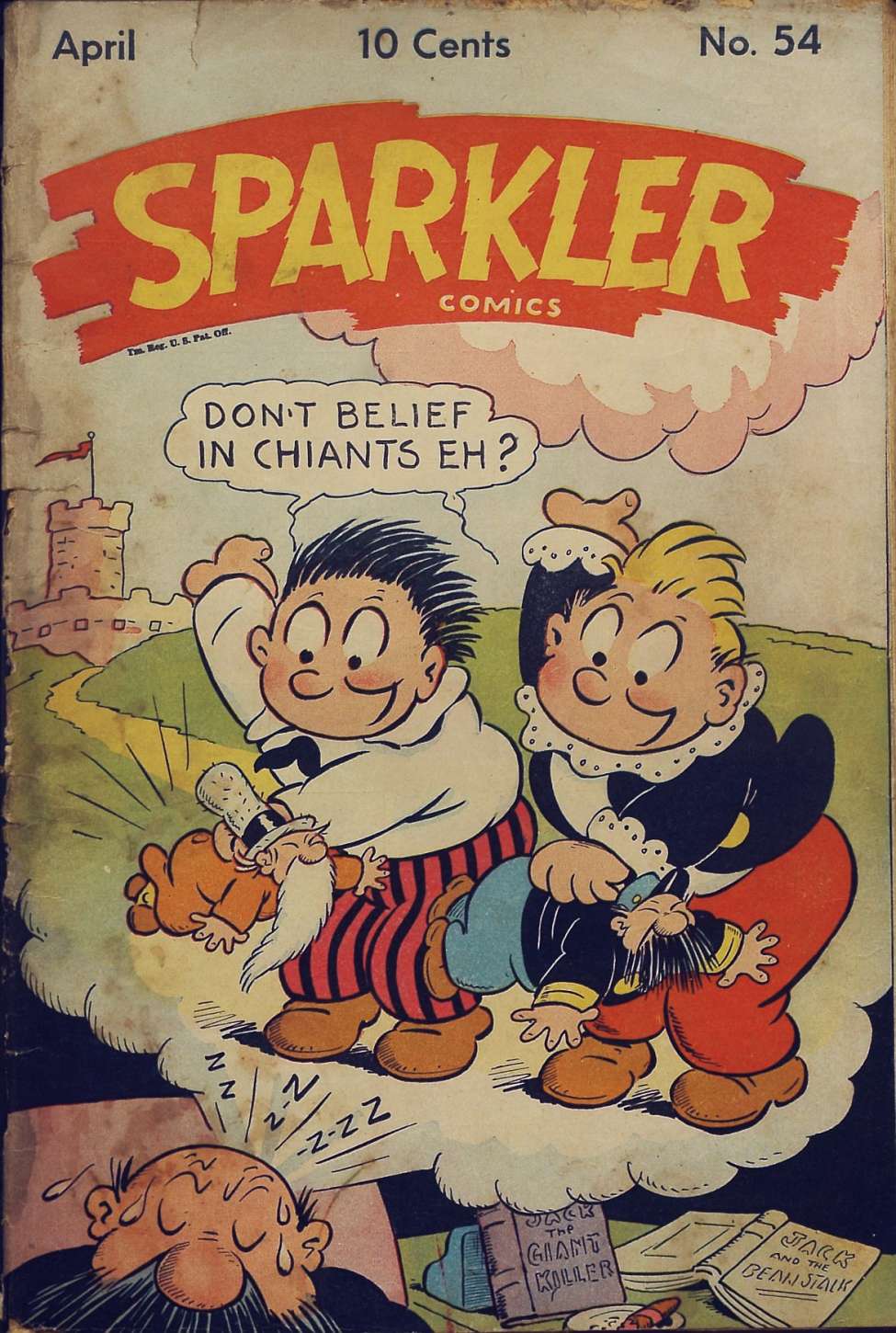 Comic Book Cover For Sparkler Comics 54