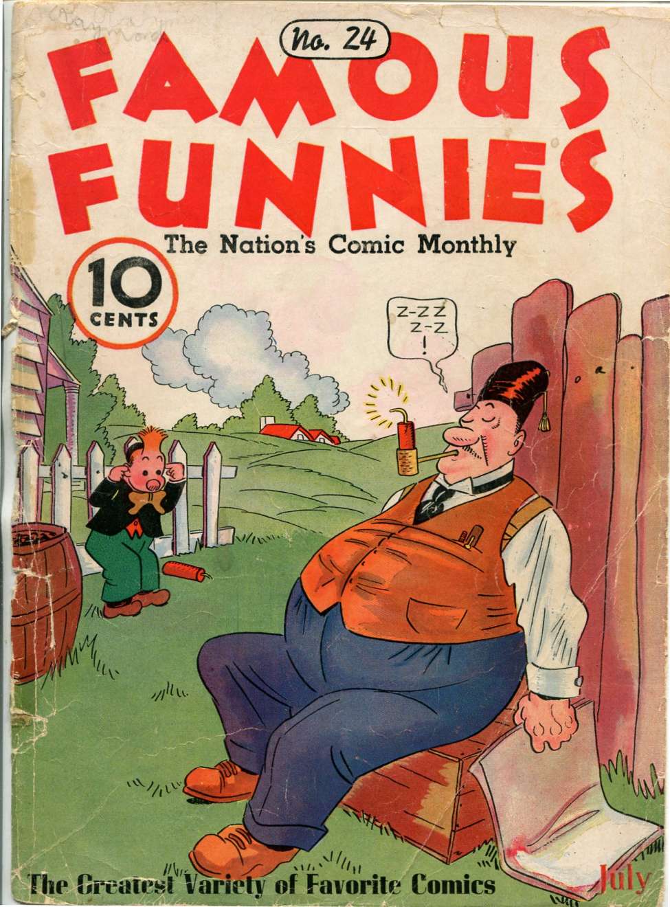 Comic Book Cover For Famous Funnies 24