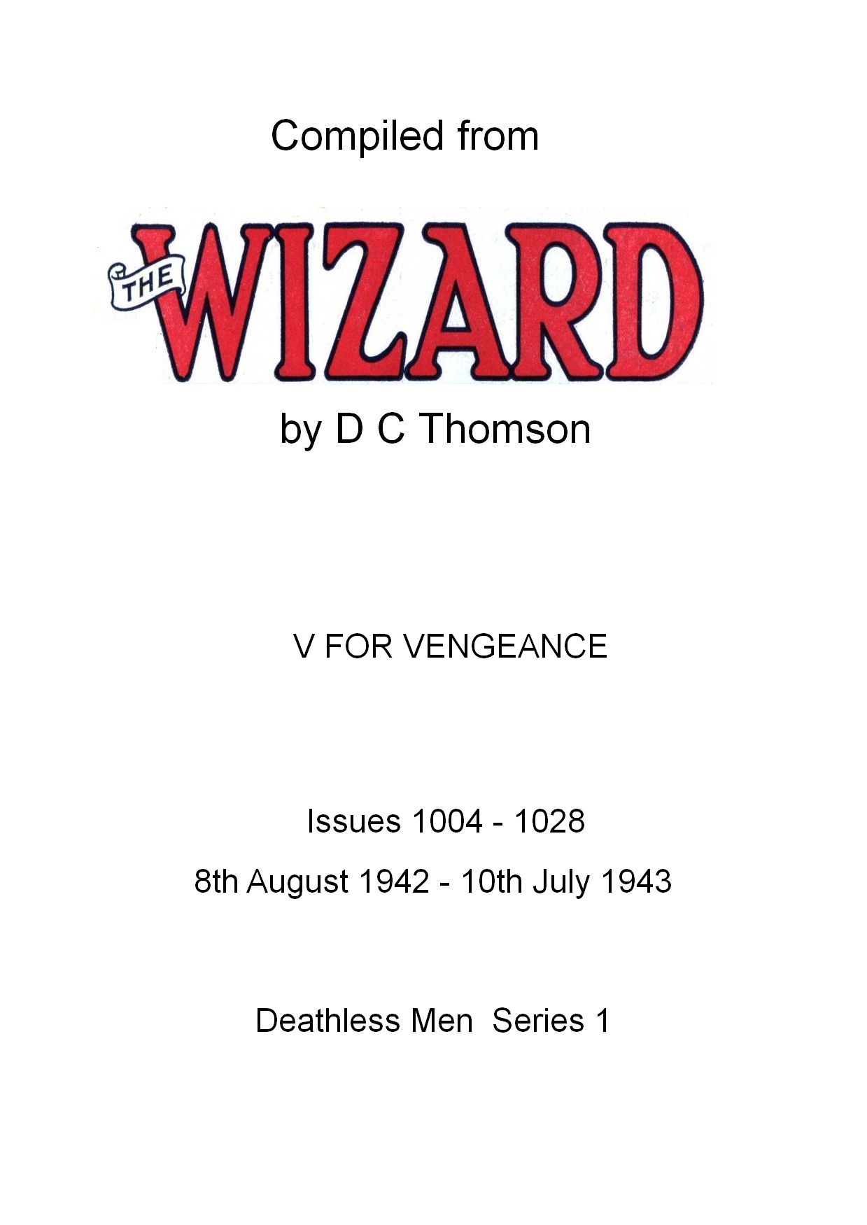Comic Book Cover For V for Vengeance
