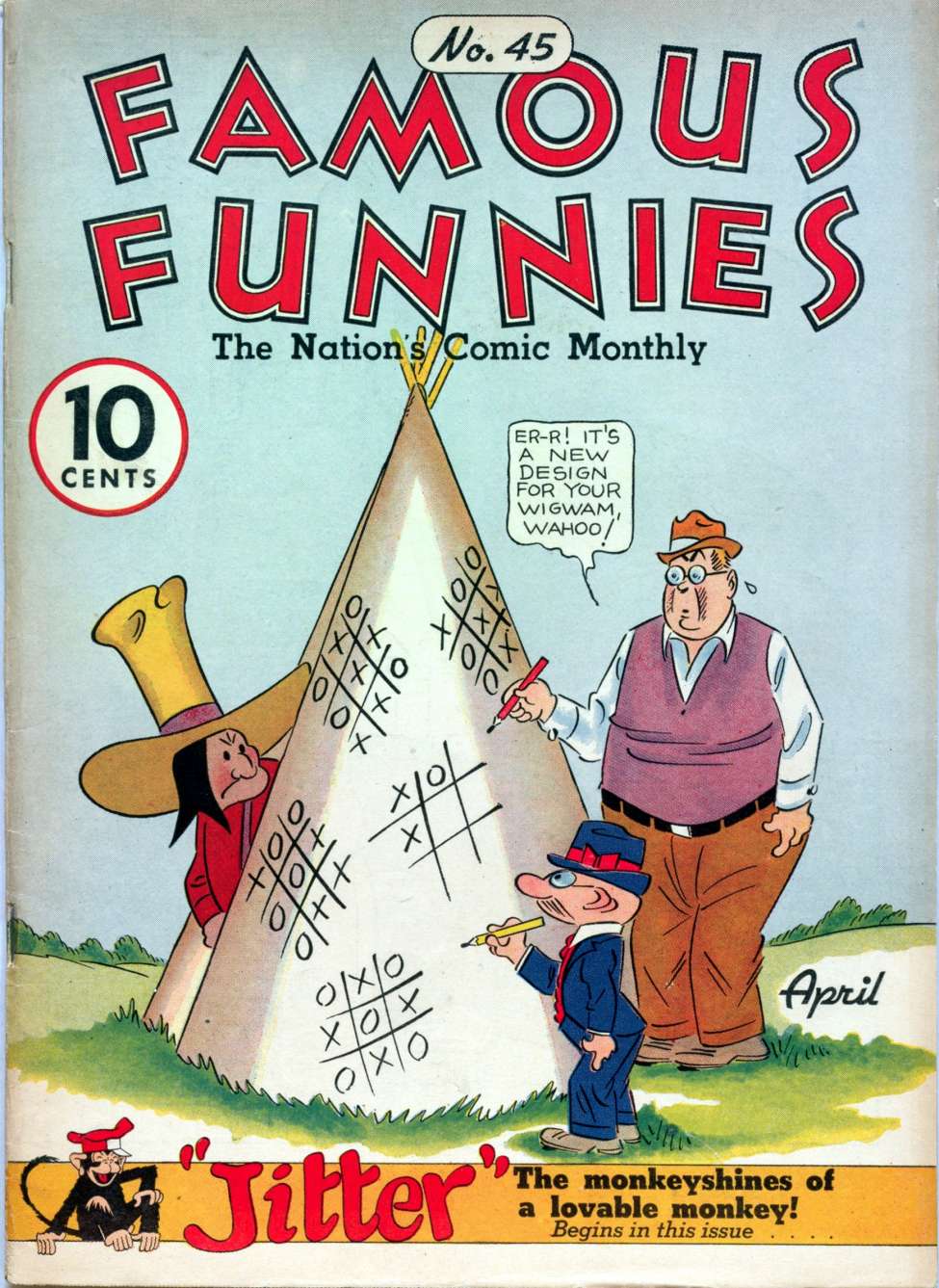 Comic Book Cover For Famous Funnies 45