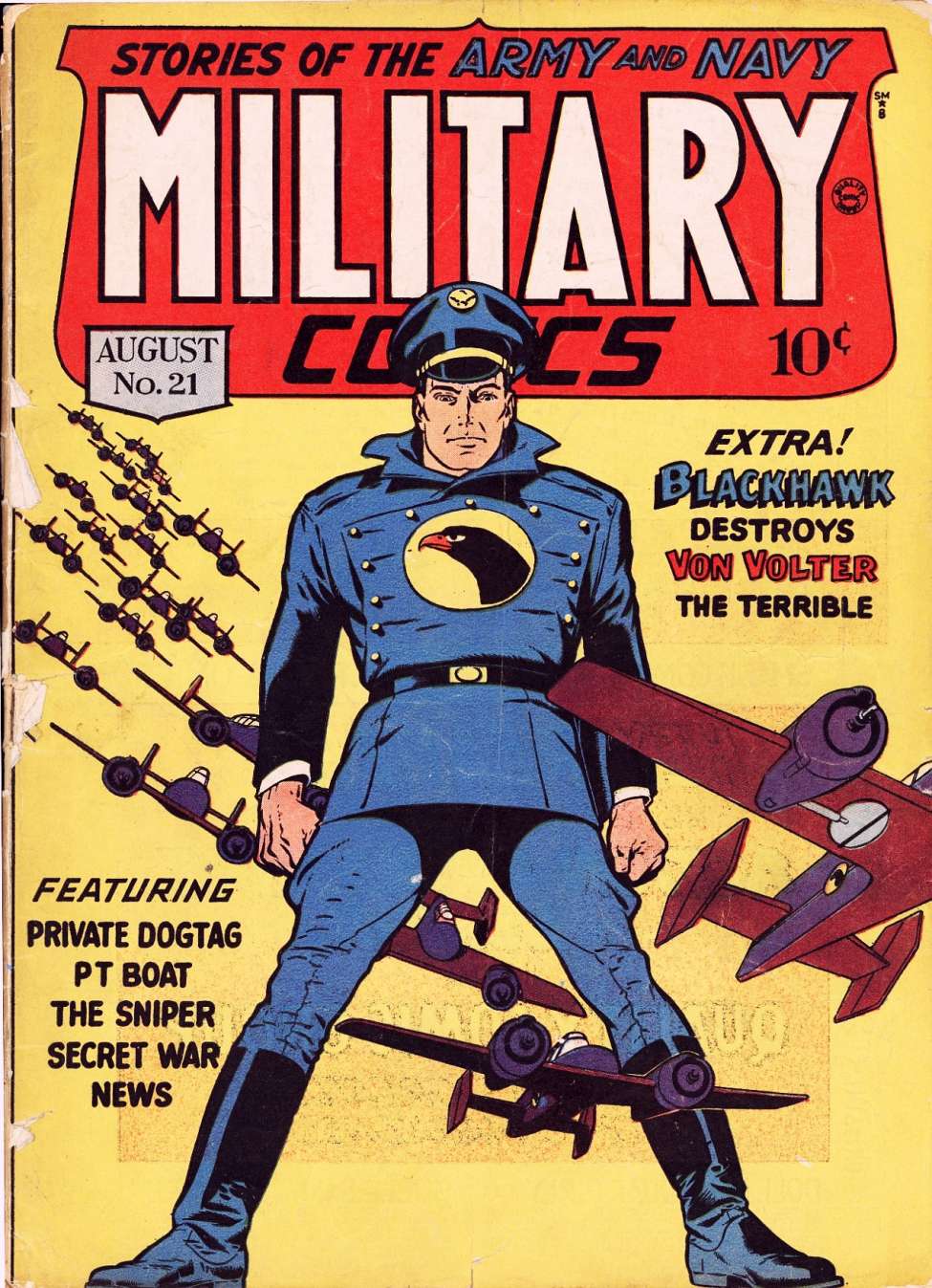 Comic Book Cover For Military Comics 21