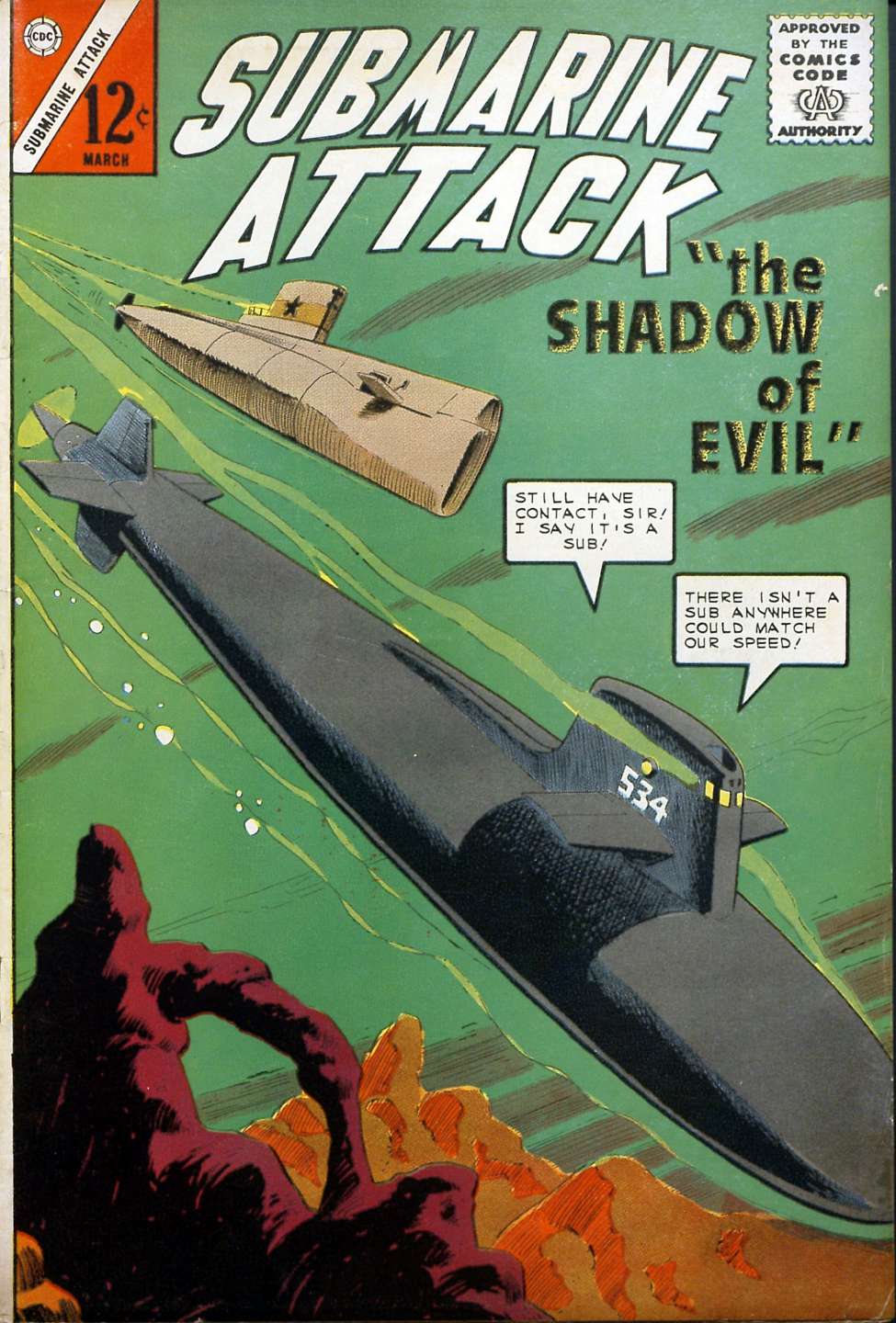 Comic Book Cover For Submarine Attack 44