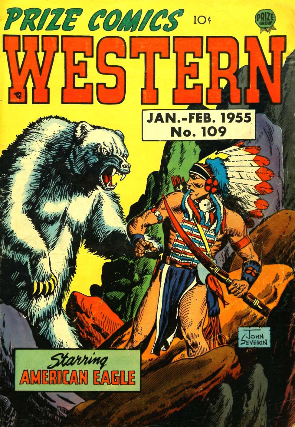 Comic Book Cover For Prize Comics Western 109