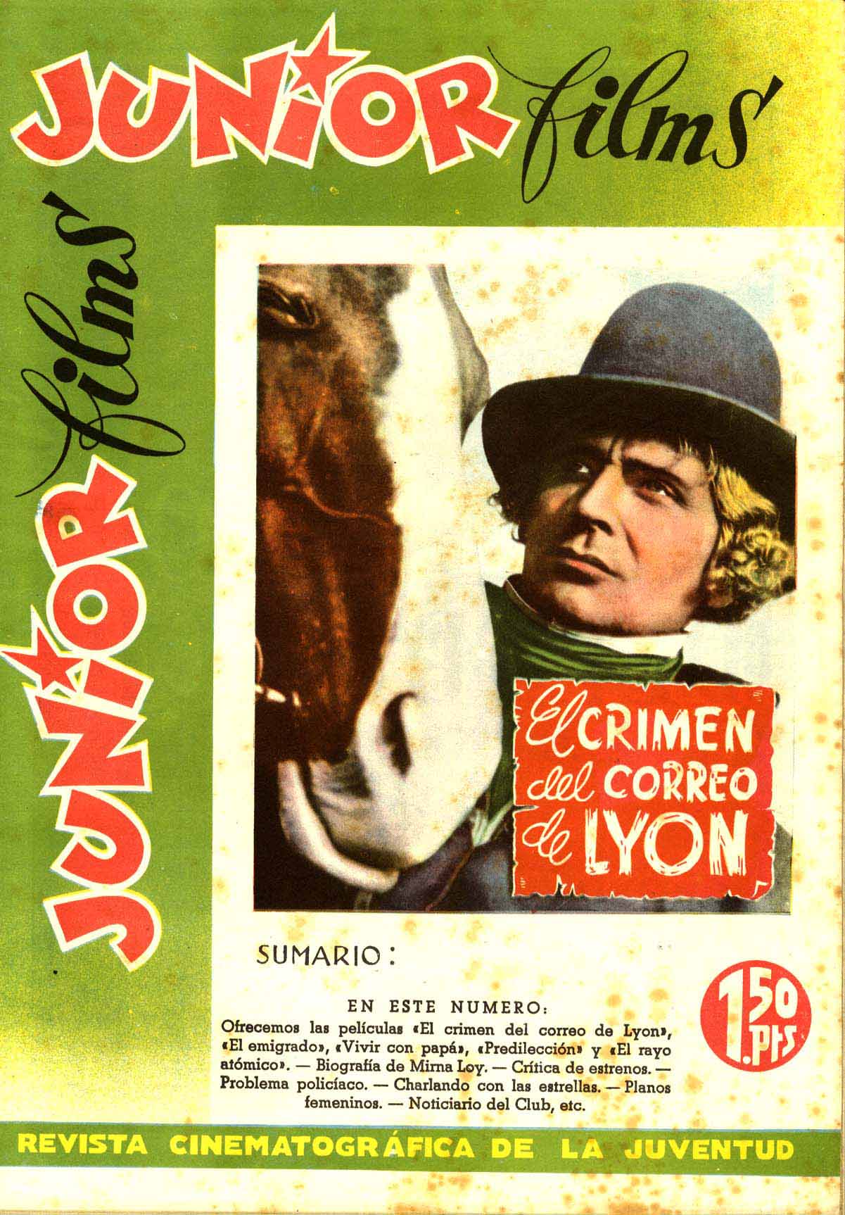 Book Cover For Junior Films 52 El crimen del Correo de Lyon