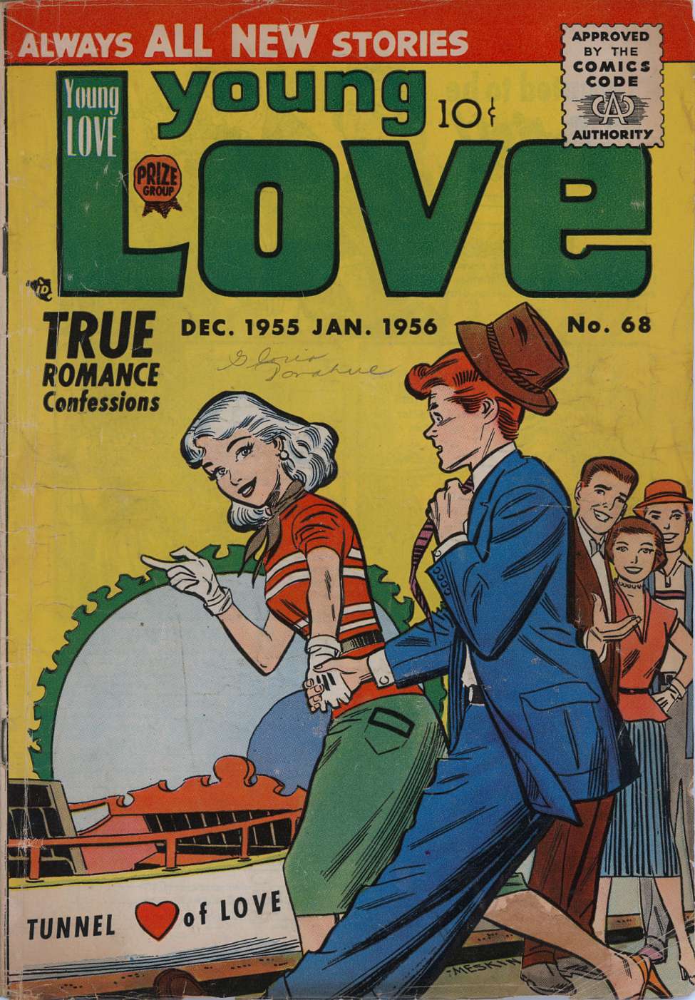 Comic Book Cover For Young Love 68