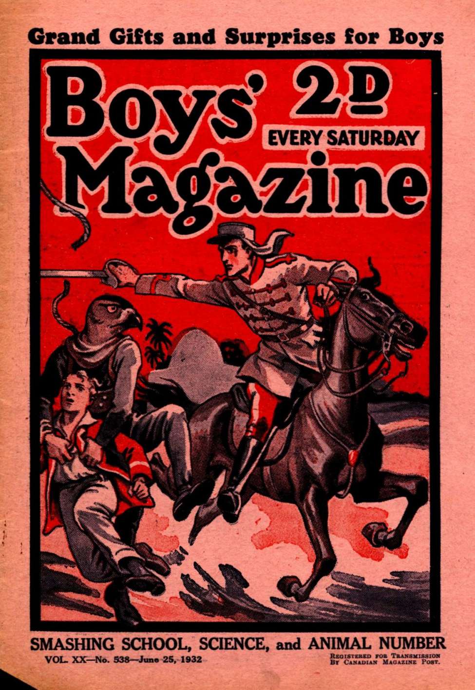 Book Cover For Boys' Magazine 538