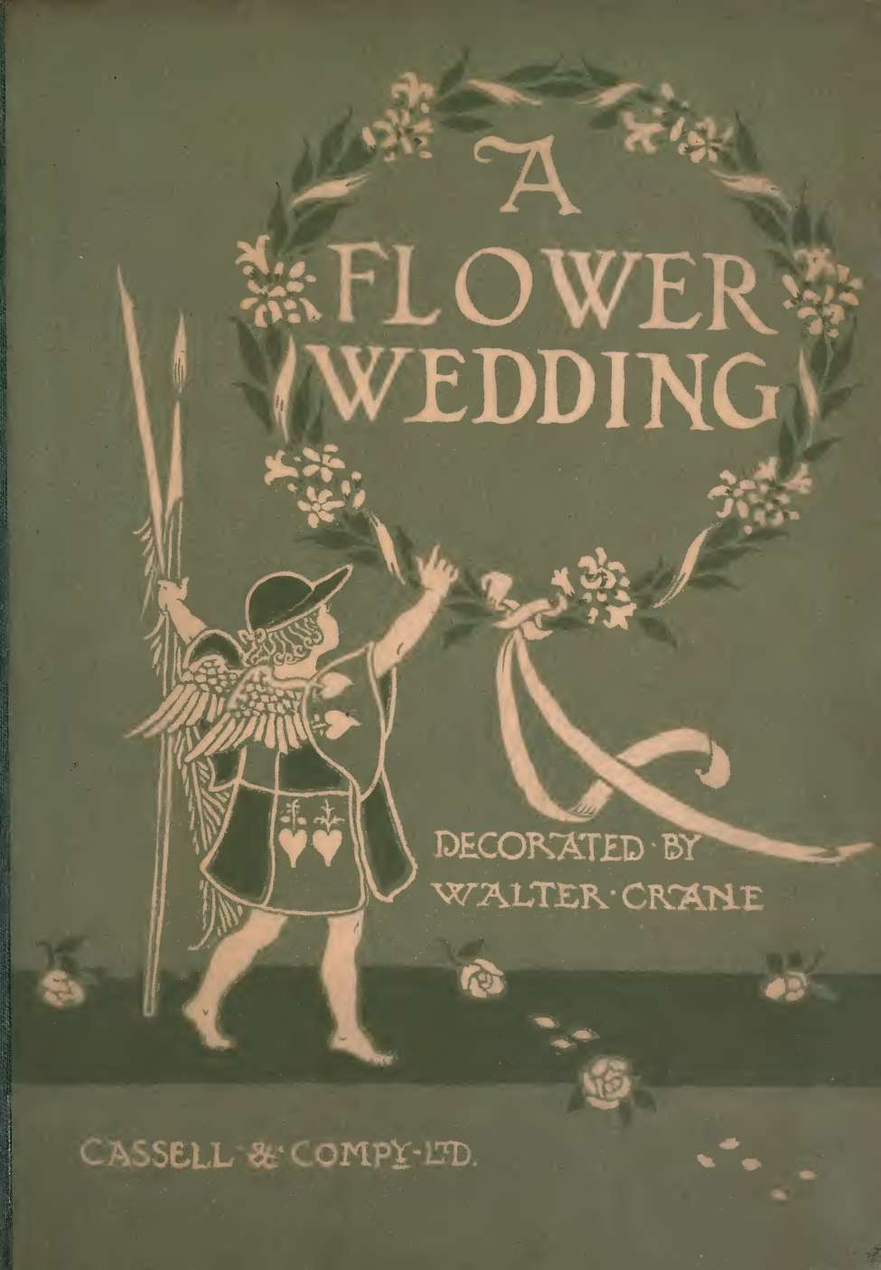 Book Cover For A Flower Wedding - Walter Crane