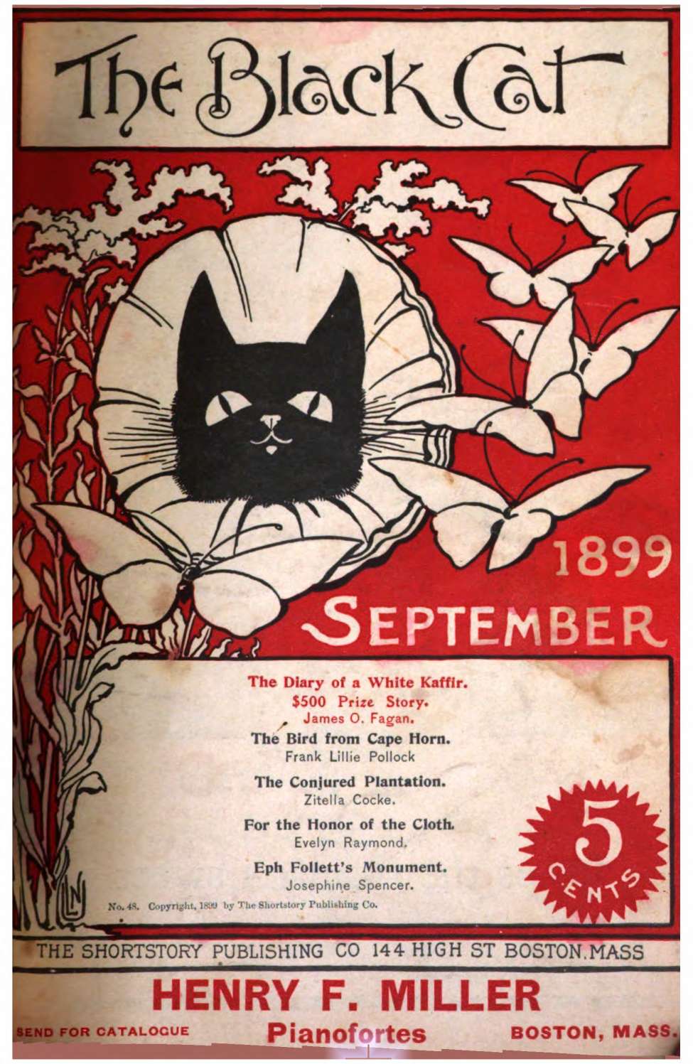 Book Cover For The Black Cat v4 12 - The Diary of a White Kaffir - James O. Fagan