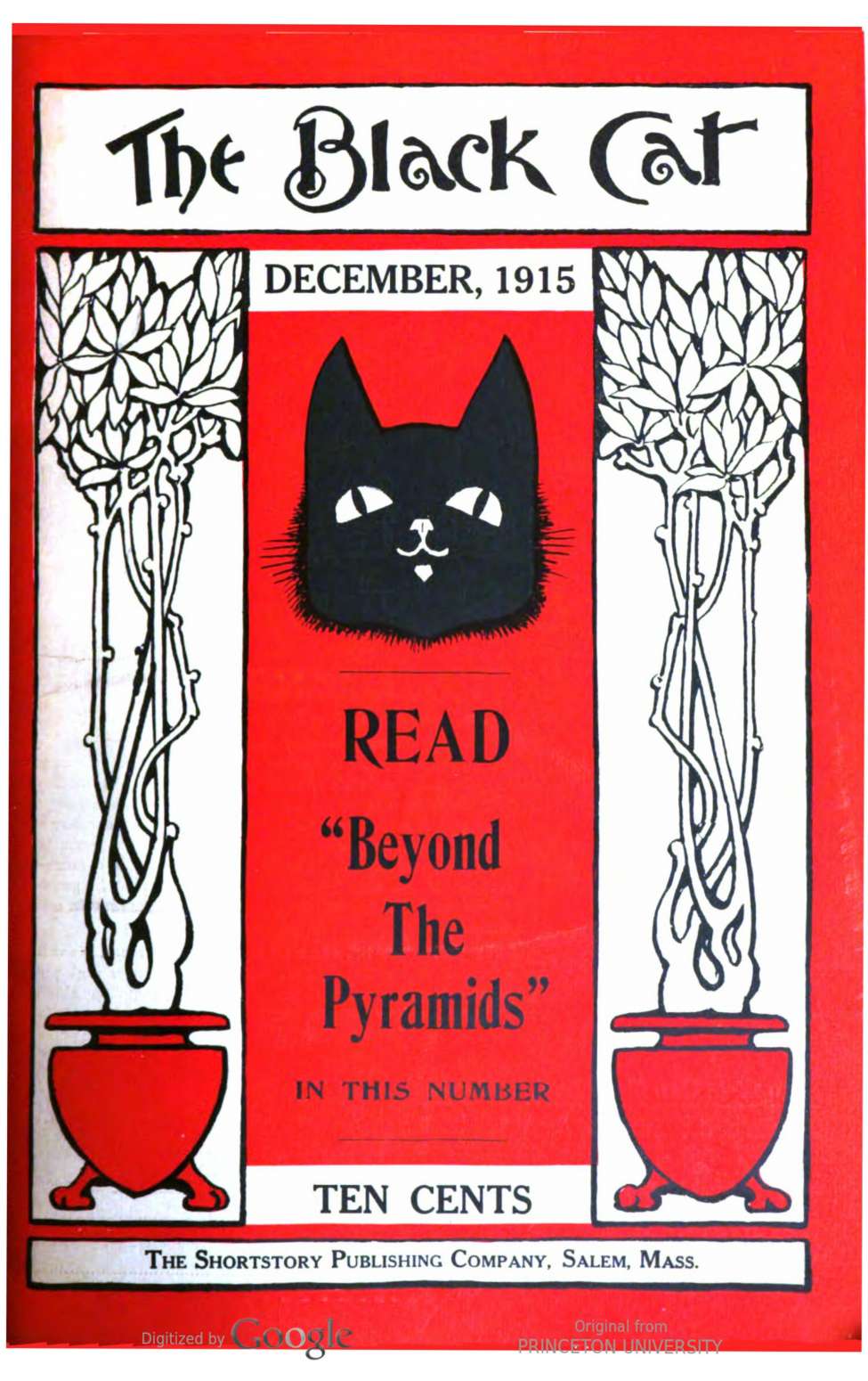 Book Cover For The Black Cat v21 3 - Beyond the Pyramids - Florence Briney Reed