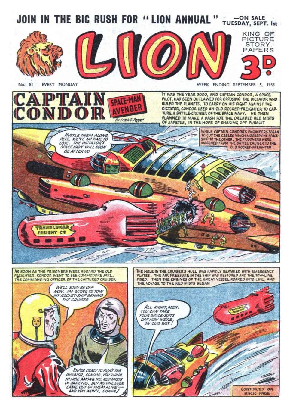 Comic Book Cover For Lion 81