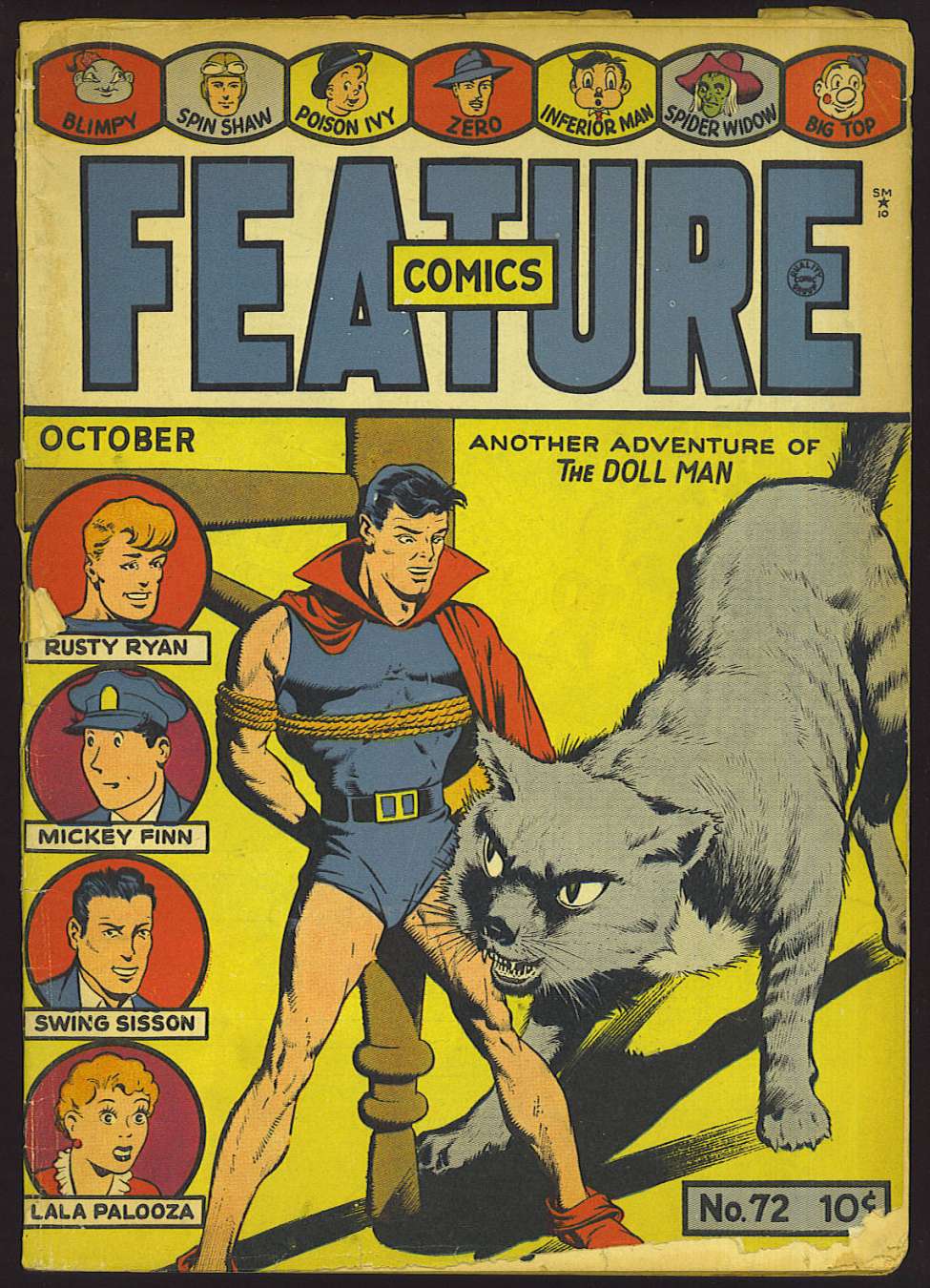 Comic Book Cover For Feature Comics 72