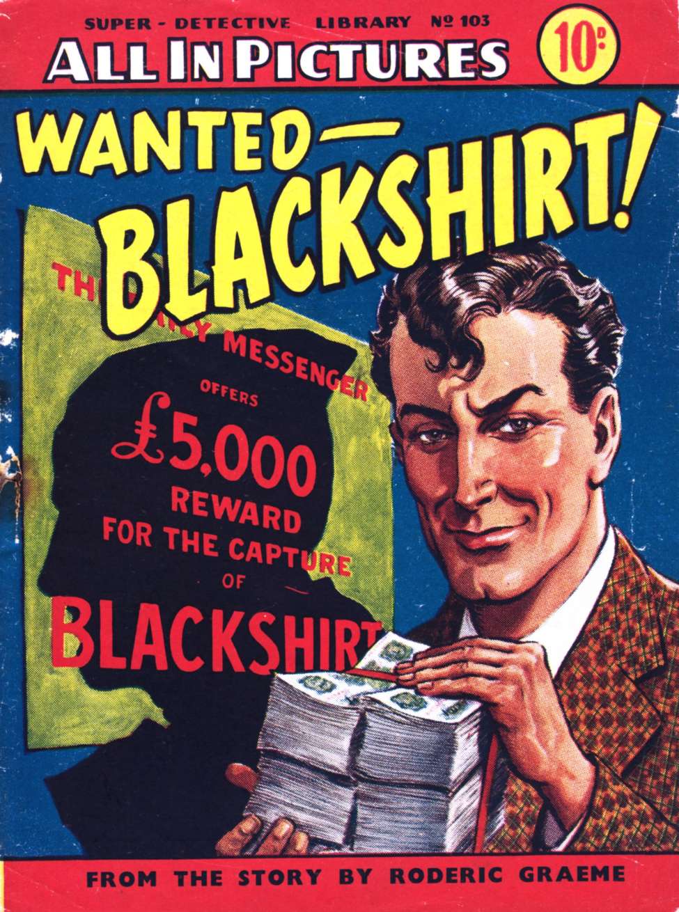 Book Cover For Super Detective Library 103 - Wanted Blackshirt