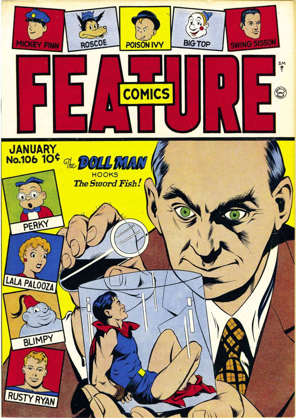 Comic Book Cover For Feature Comics 106