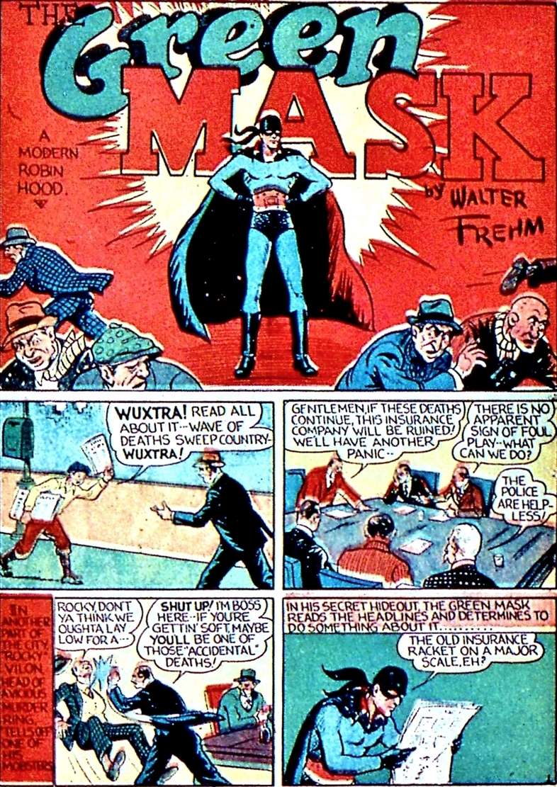 Comic Book Cover For Green Mask Mystery Men Comics Compilation Part 1 (of 3)