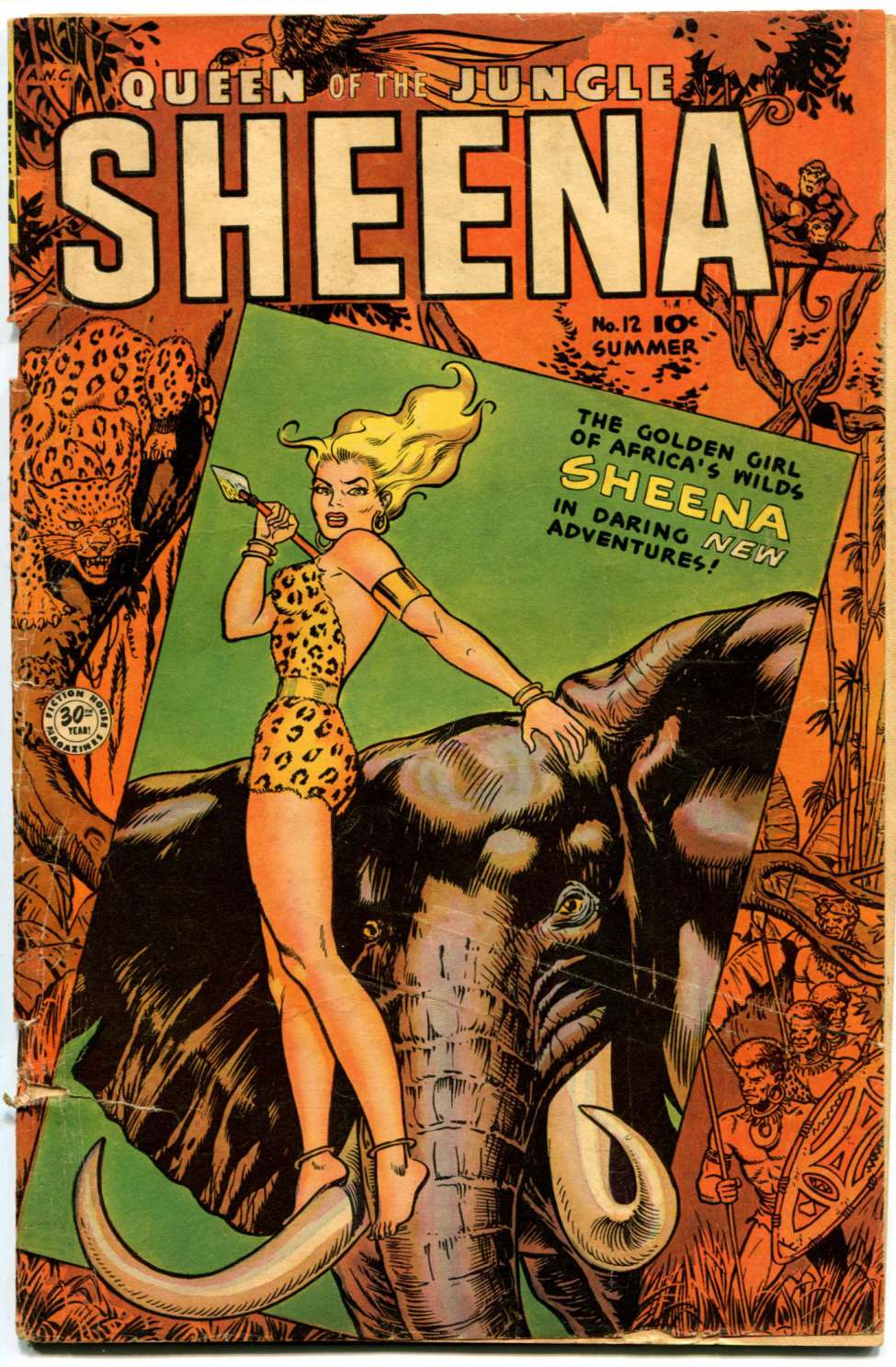 Comic Book Cover For Sheena, Queen of the Jungle 12