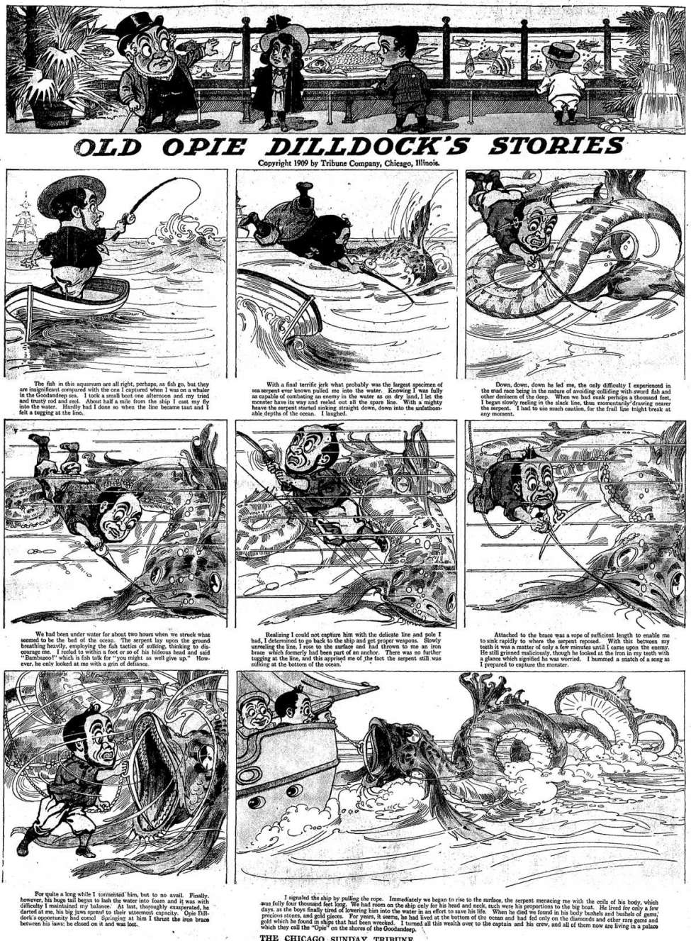 Comic Book Cover For Old Opie Dilldock - Chicago Tribune (1909)