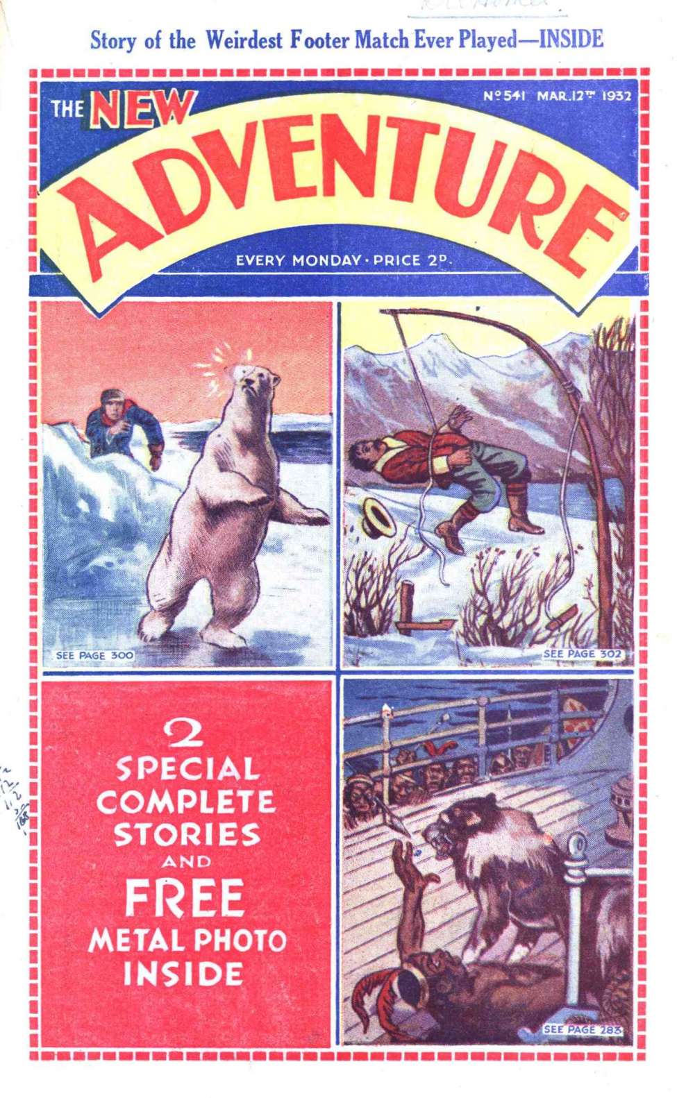 Comic Book Cover For Adventure 541