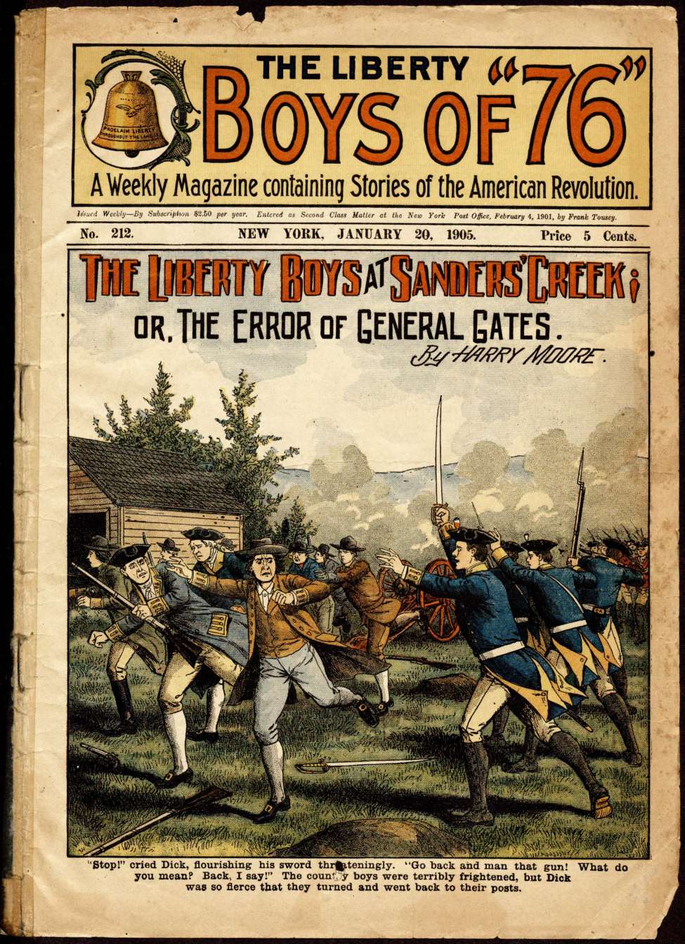 Book Cover For The Liberty Boys of 76 212 - The Liberty Boys at Sanders' Creek