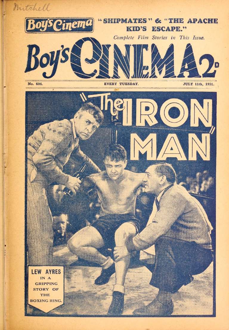 Comic Book Cover For Boy's Cinema 604 - The Iron Man - Lew Ayres
