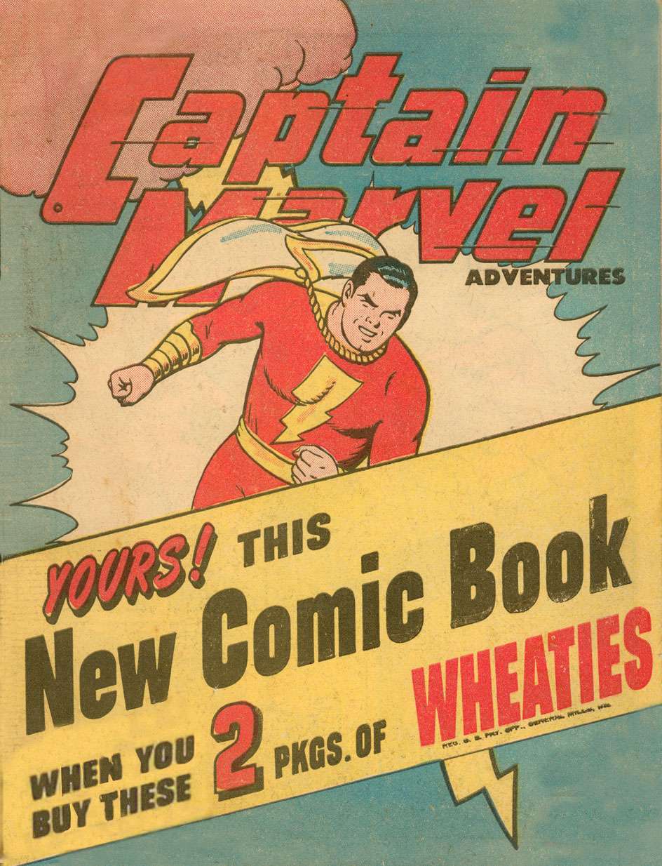 Book Cover For Captain Marvel Adventures Wheaties Giveaway