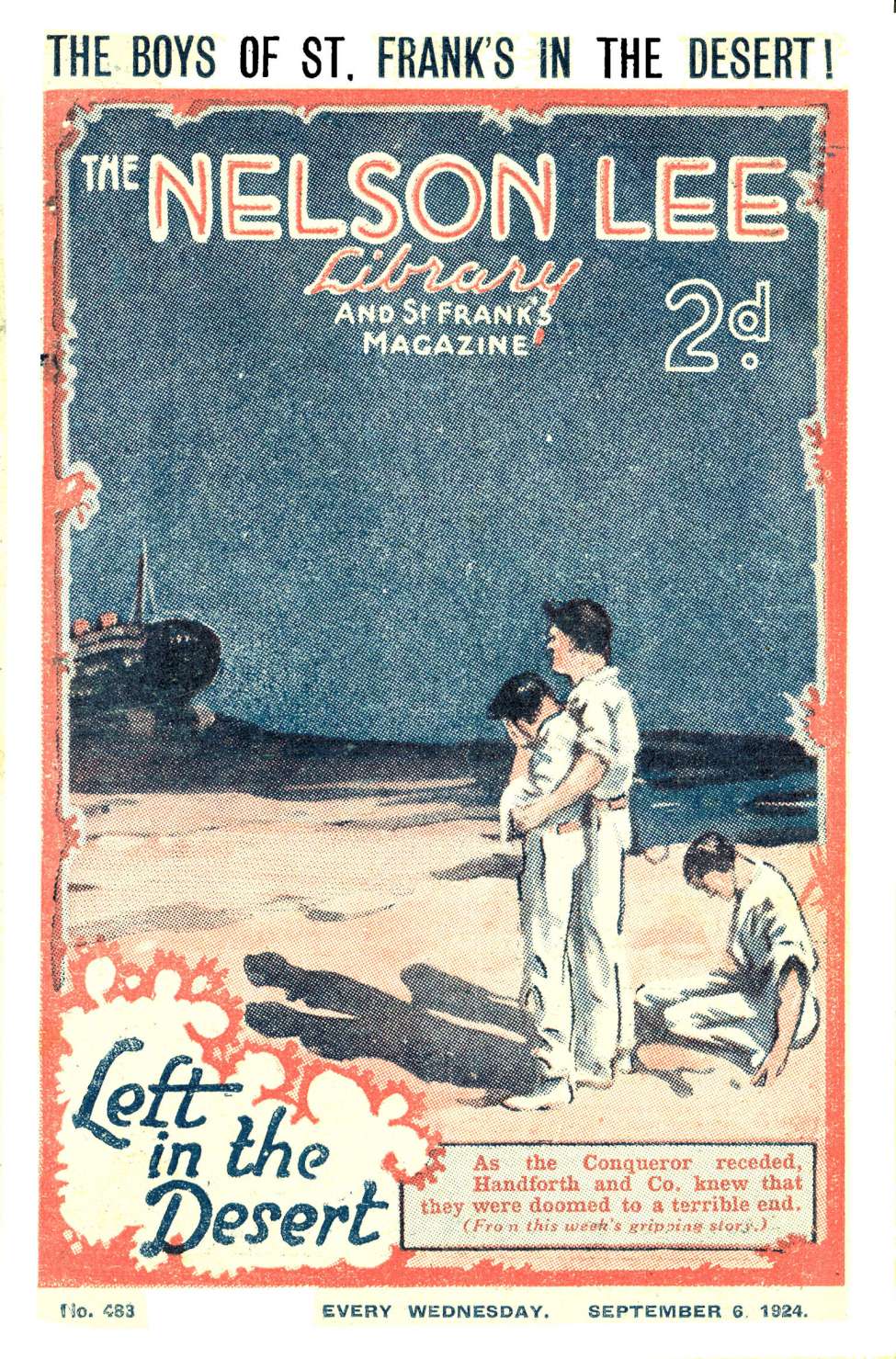 Book Cover For Nelson Lee Library s1 483 - Left in the Desert