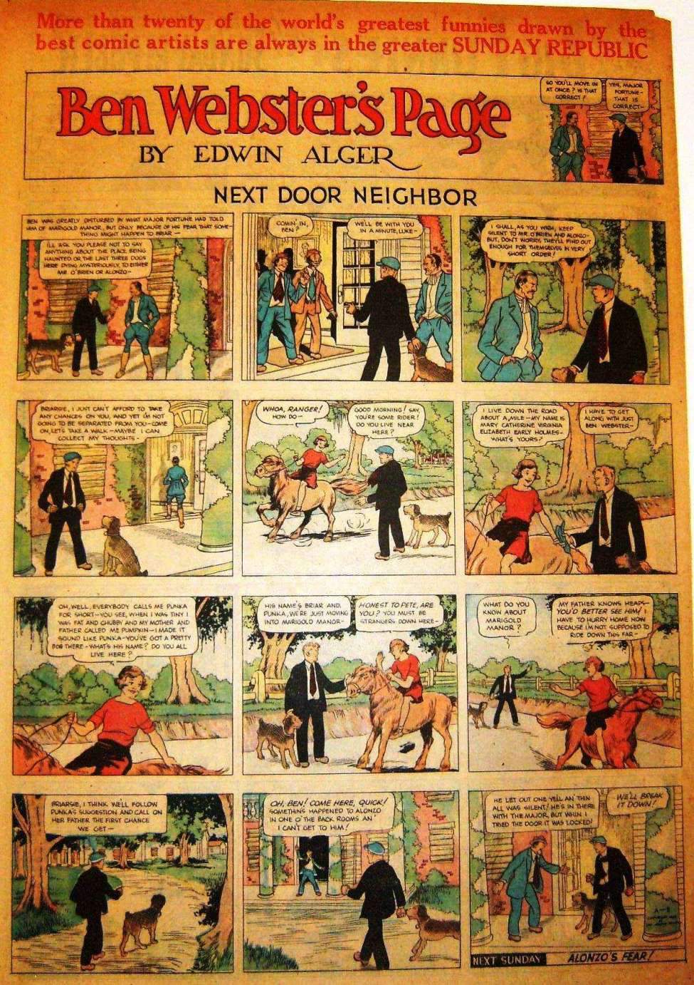 Comic Book Cover For Ben Webster Sundays 1935, 1940