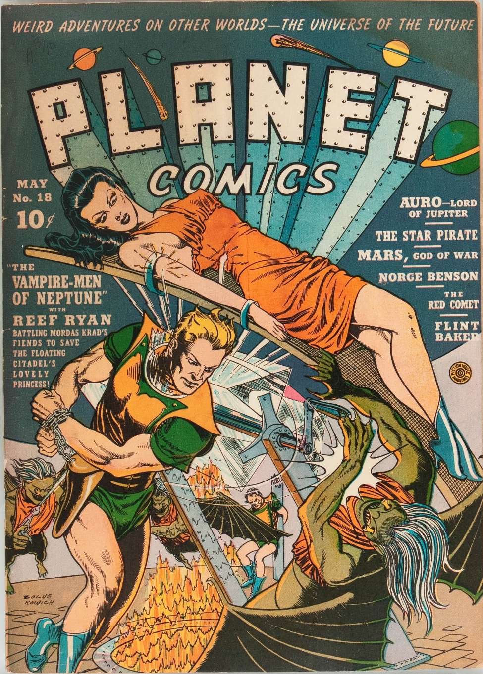 Comic Book Cover For Planet Comics 18