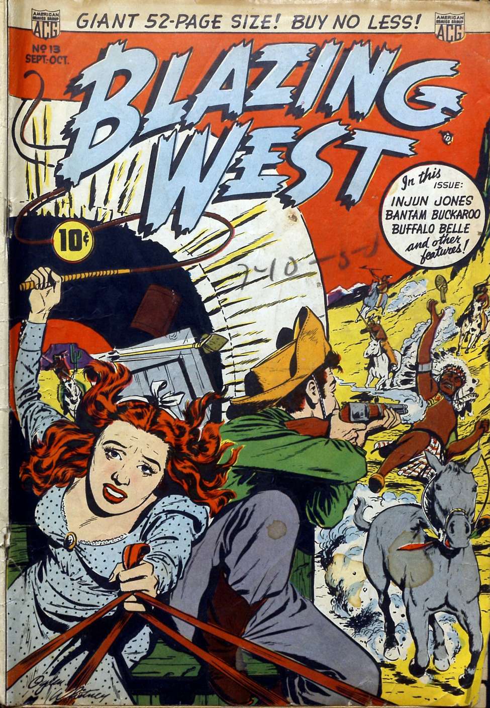 Comic Book Cover For Blazing West 13