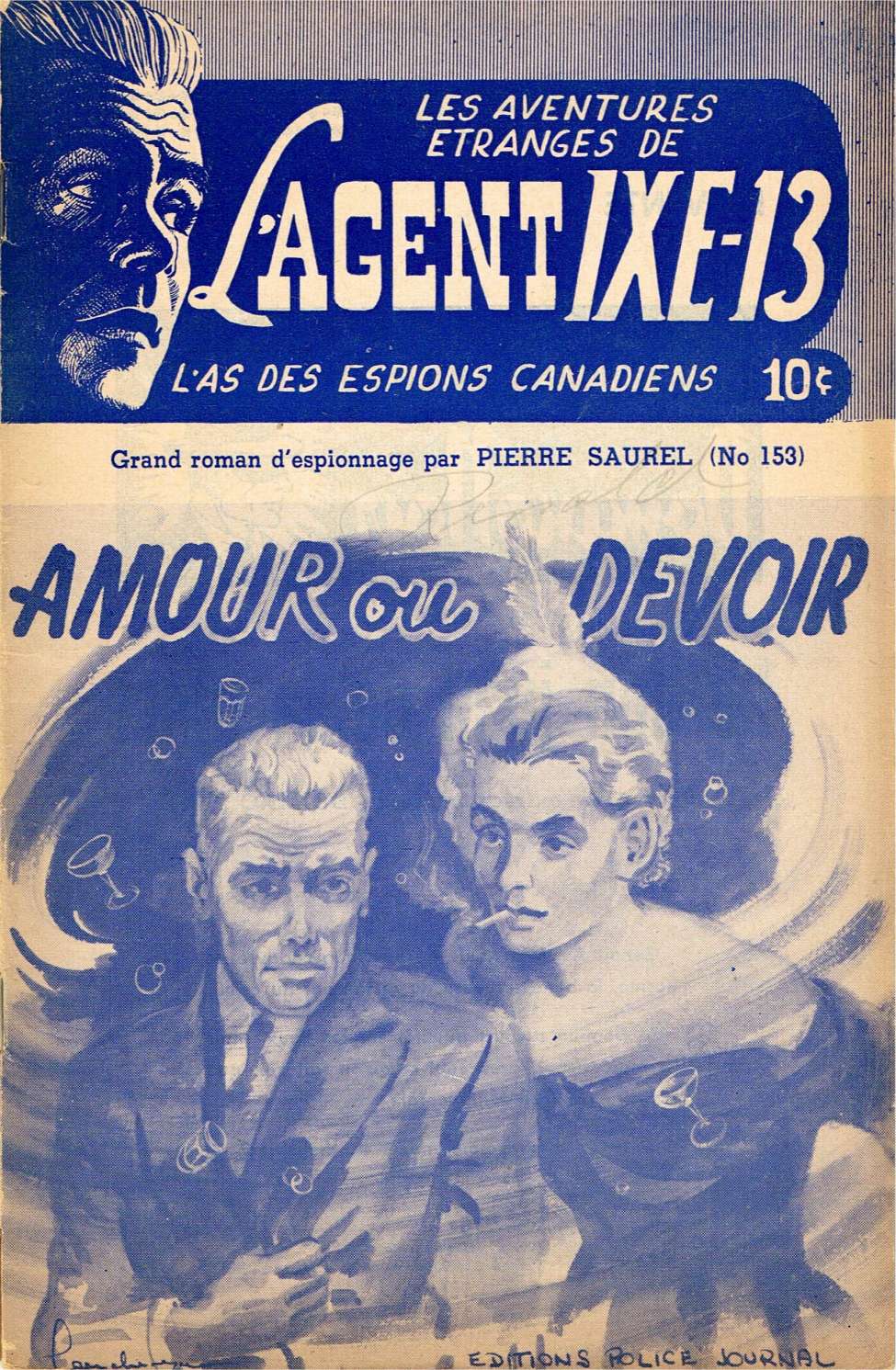 Book Cover For L'Agent IXE-13 v2 153 - Amour ou devoir