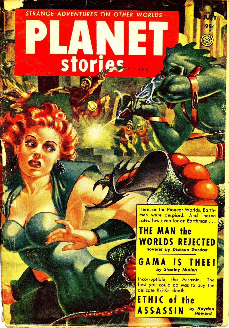 Comic Book Cover For Planet Stories v6 1 - The Man the Worlds Rejected - Dickson Gordon