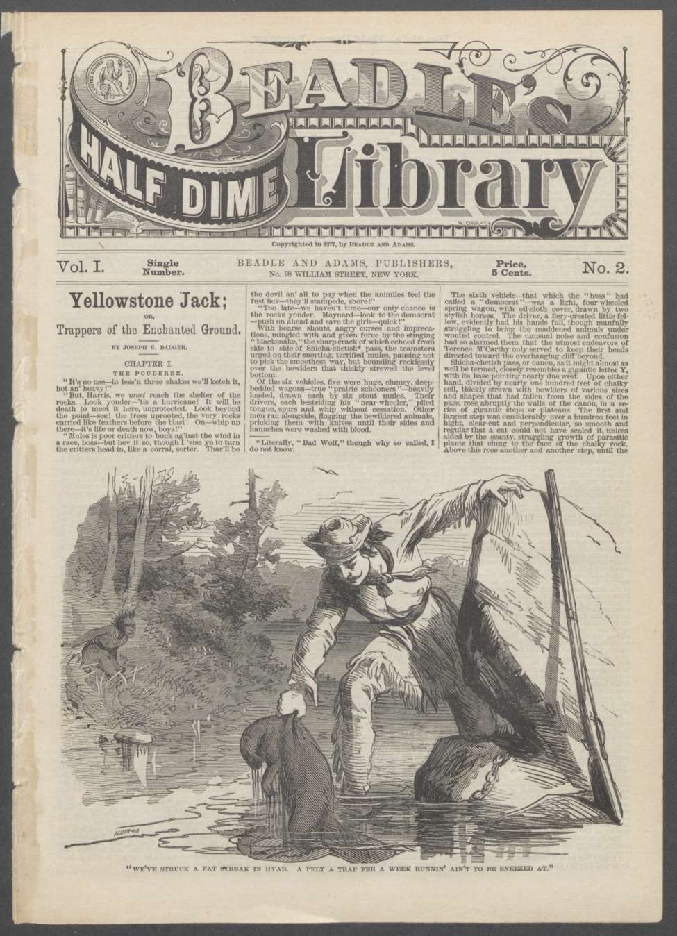 Book Cover For Beadle's Half Dime Library 2 - Yellowstone Jack