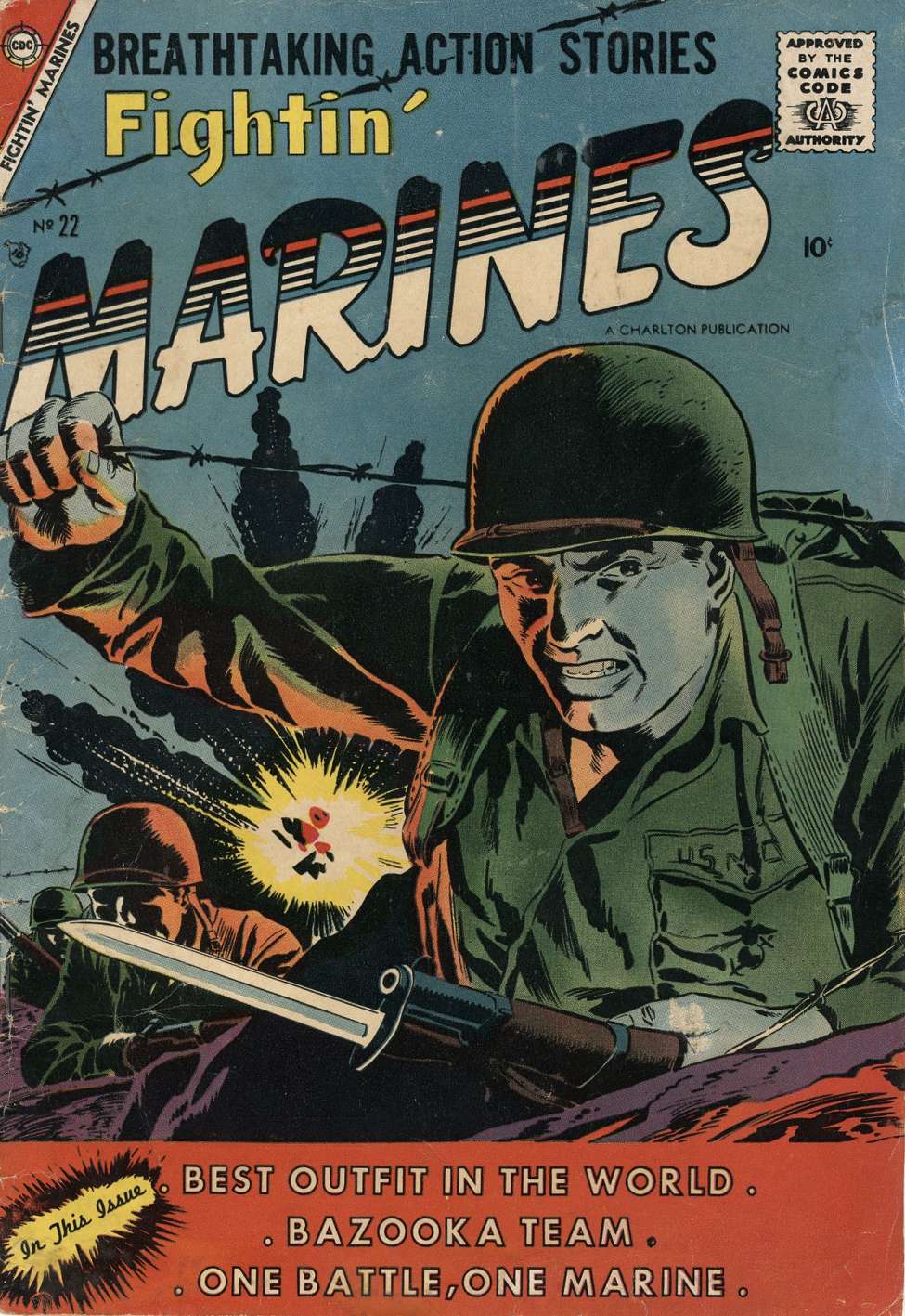 Comic Book Cover For Fightin' Marines 22