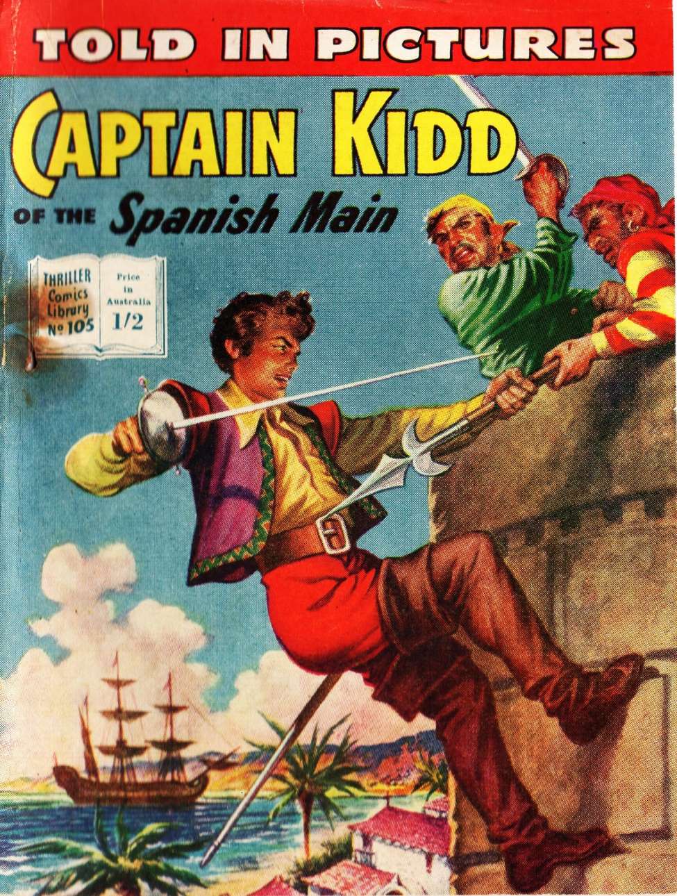 Book Cover For Thriller Comics Library 105 - Captain Kidd of The Spanish Main