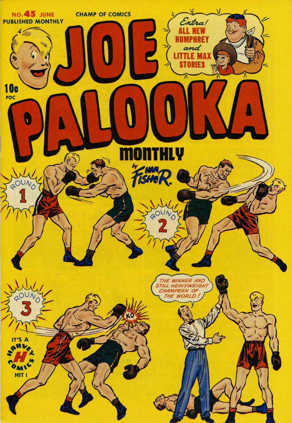 Comic Book Cover For Joe Palooka Comics 45