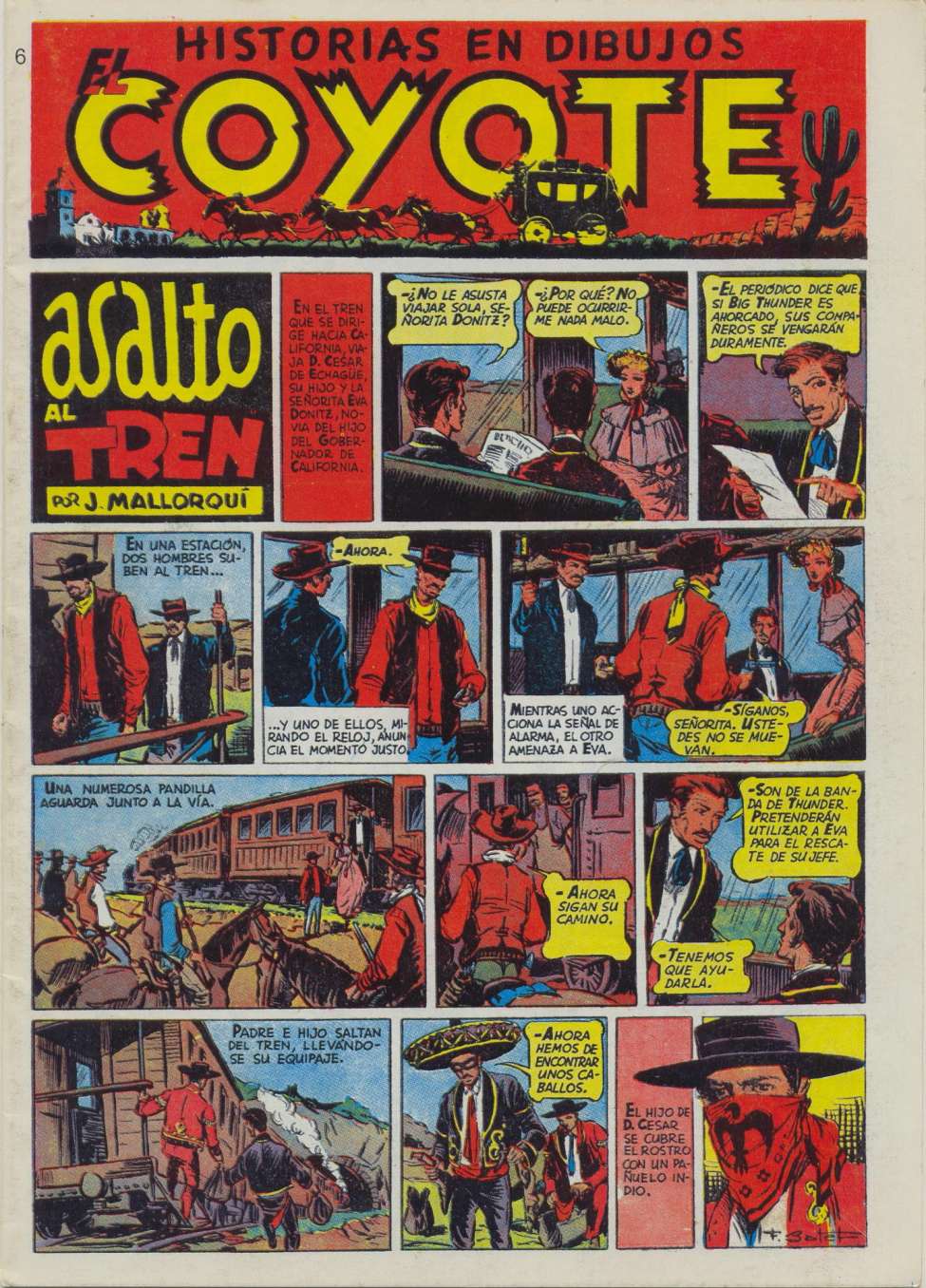Comic Book Cover For El Coyote 6 - Asalto al Tren