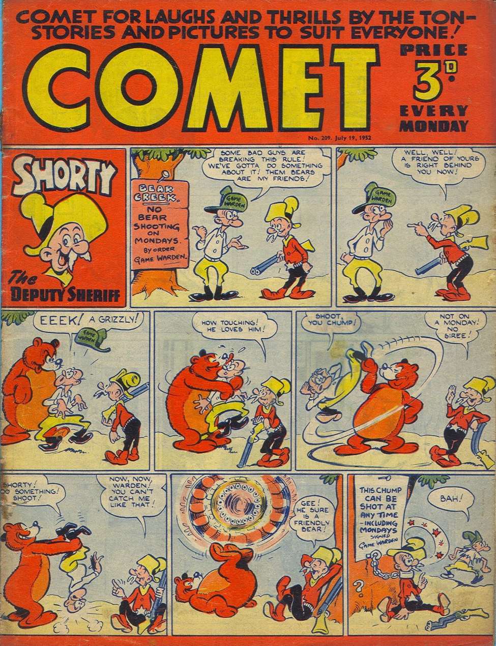 Comic Book Cover For The Comet 209