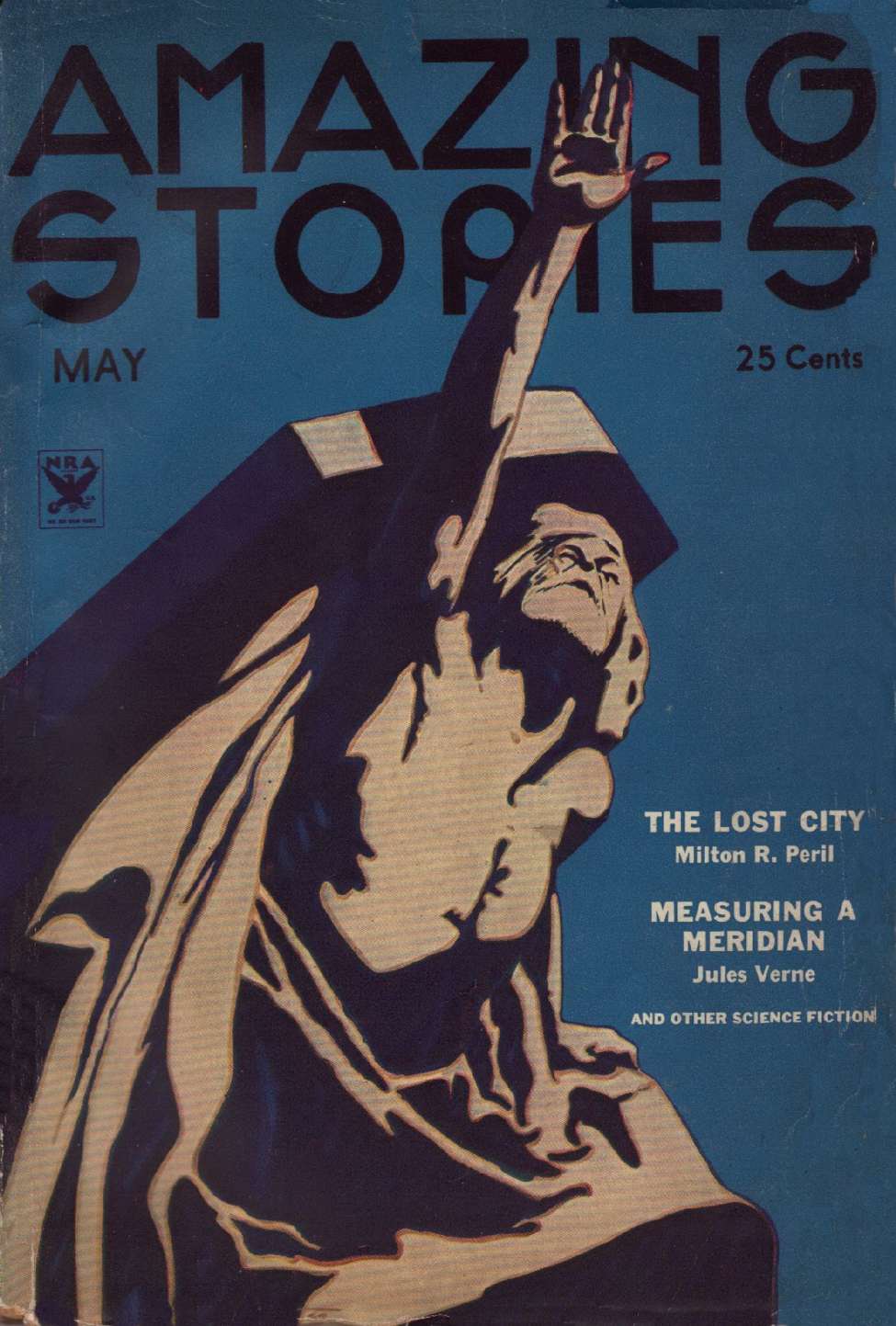 Book Cover For Amazing Stories v9 1 - The Lost City - Milton R. Peril