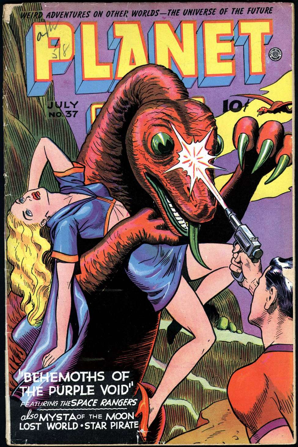 Comic Book Cover For Planet Comics 37