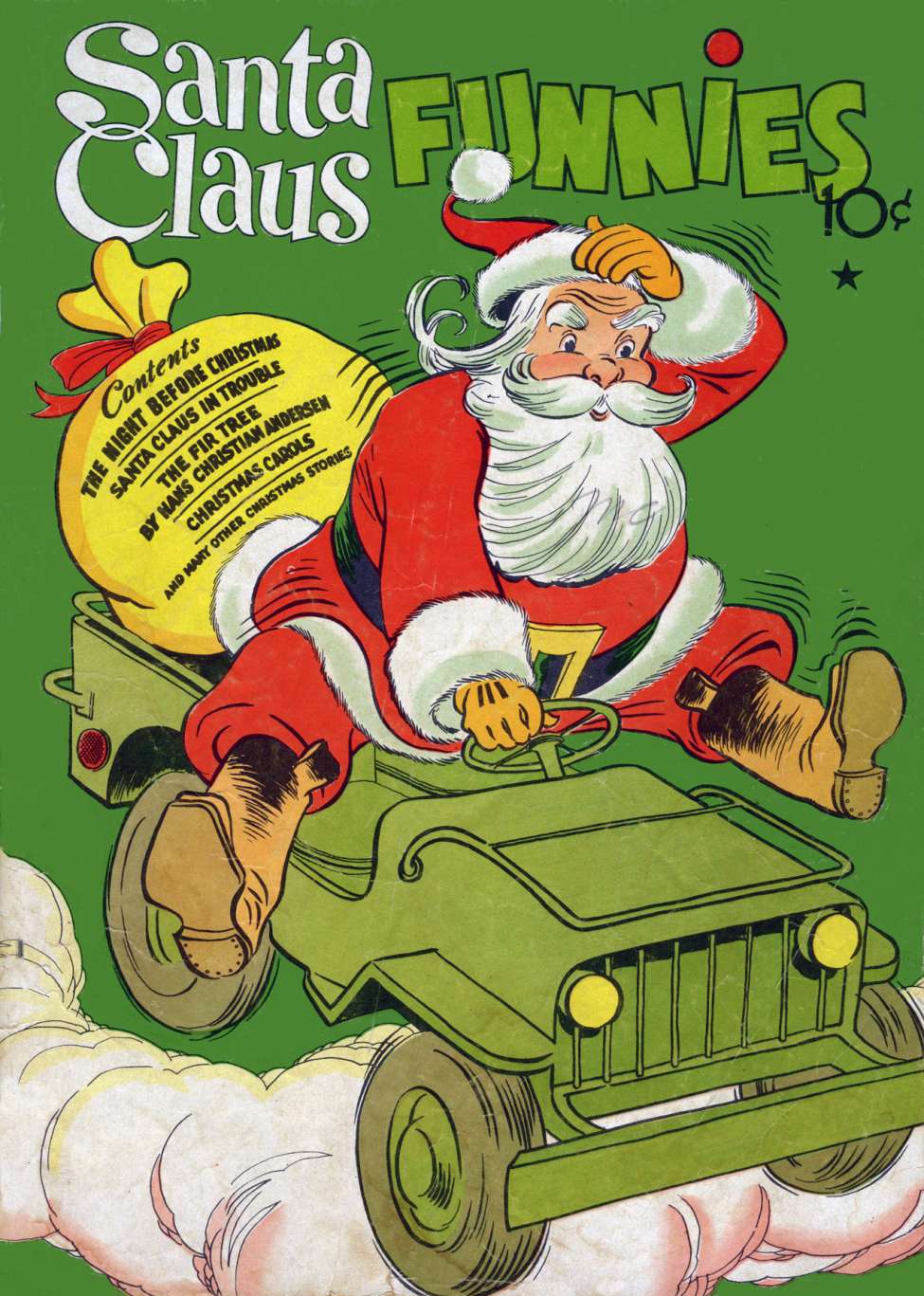 Comic Book Cover For Santa Claus Funnies 1