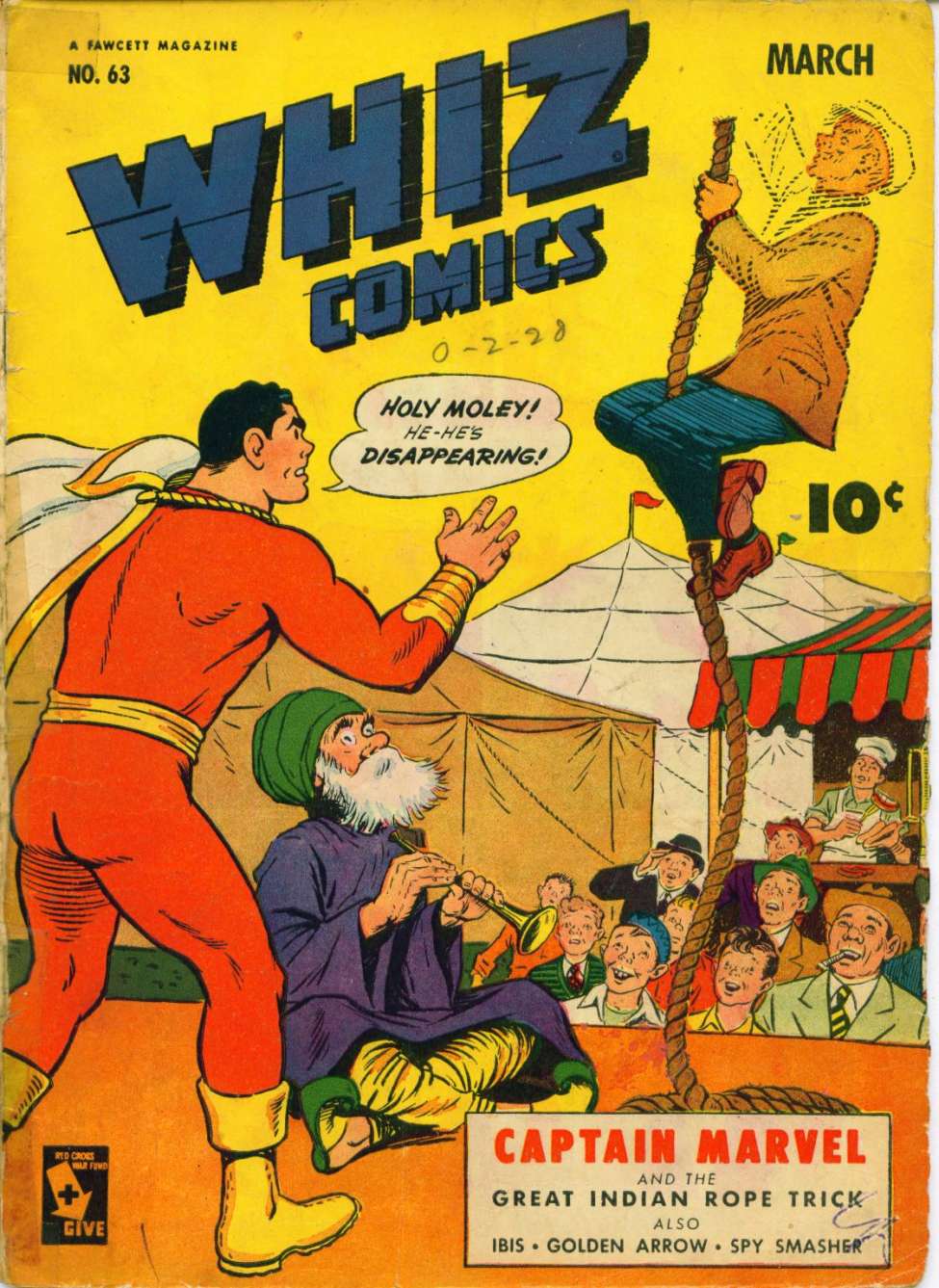 Comic Book Cover For Whiz Comics 63