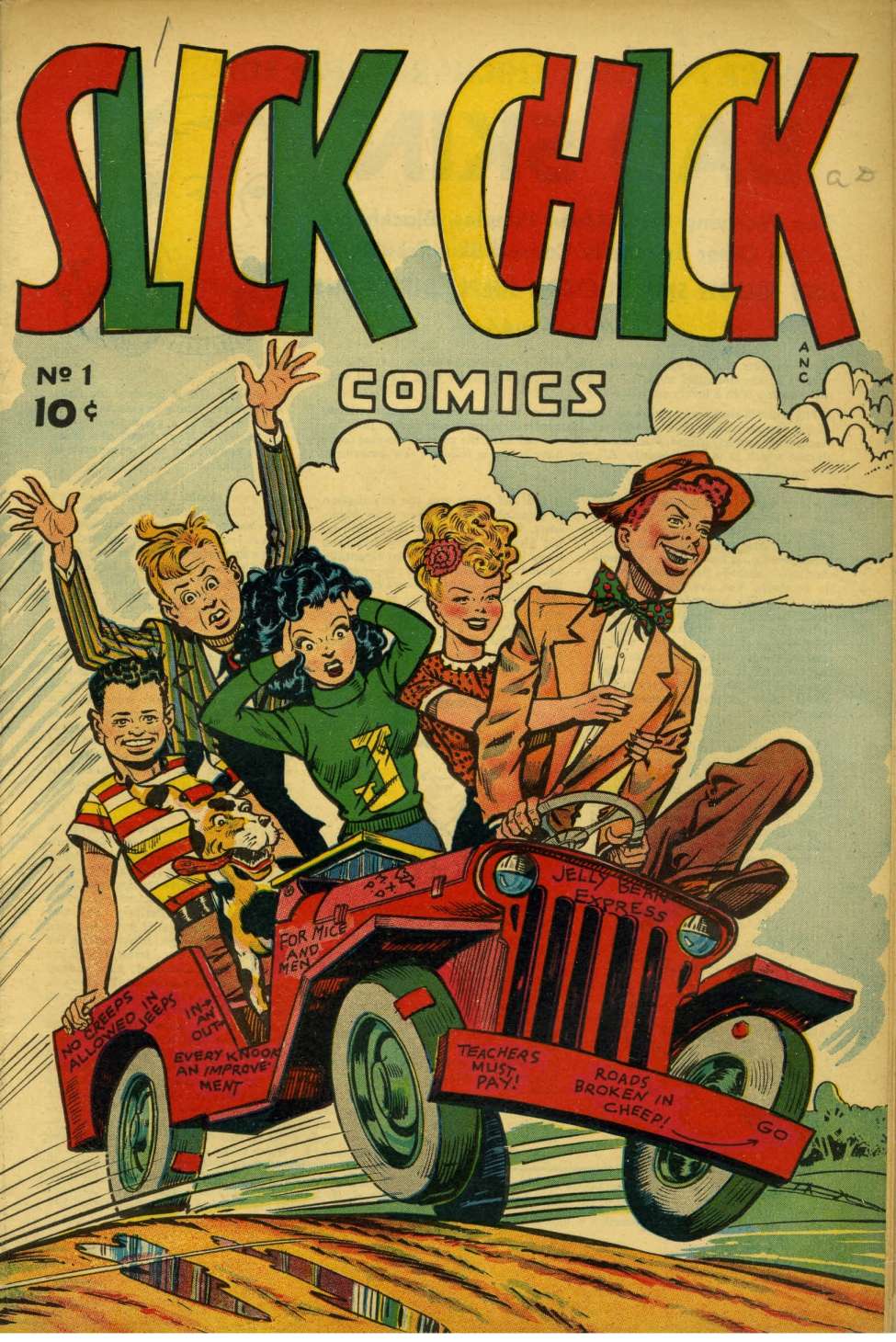 Comic Book Cover For Slick Chick Comics 1