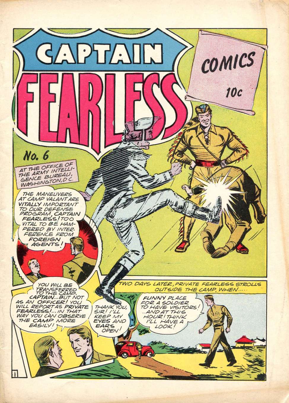 Comic Book Cover For Holyoke One-Shot 6 - Captain Fearless Comics 6