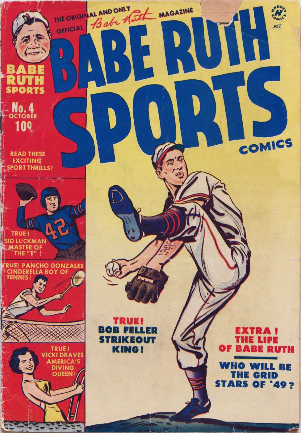 Book Cover For Babe Ruth Sports Comics 4