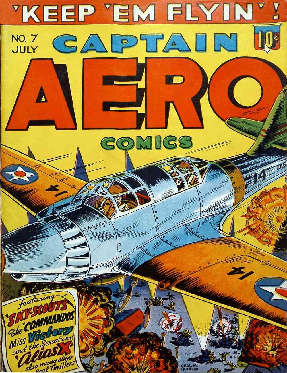 Comic Book Cover For Captain Aero Comics 7