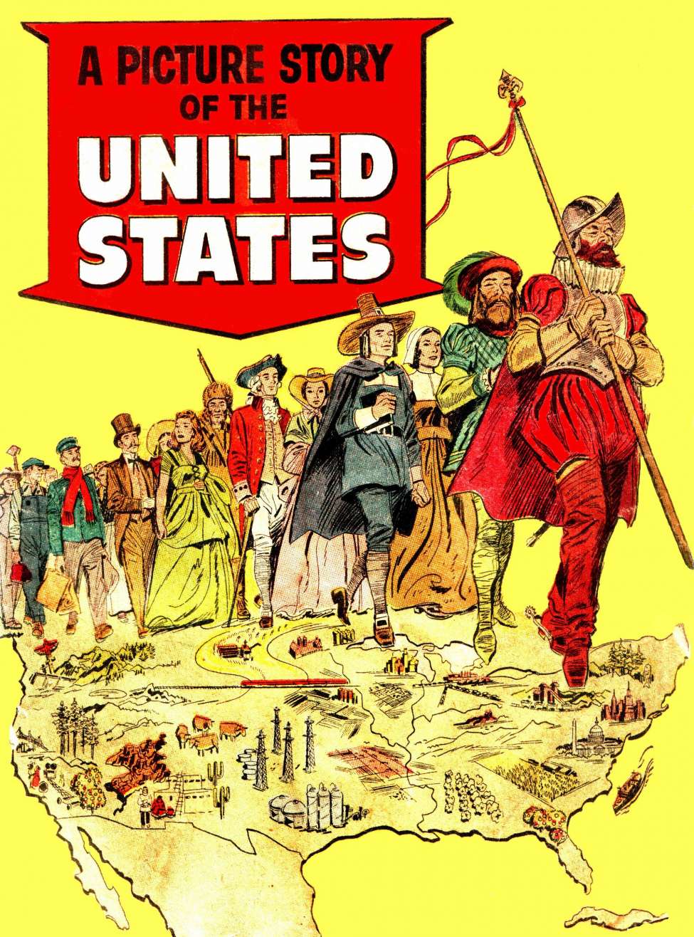 Book Cover For A Picture Story of the United States (second edition)