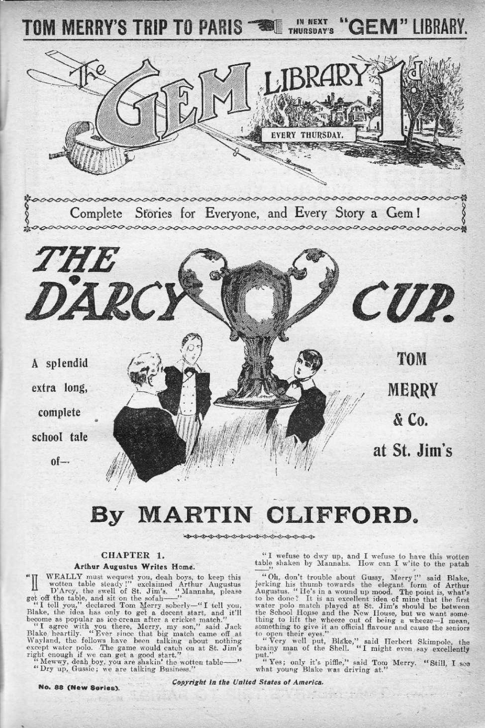 Comic Book Cover For The Gem v2 88 - The D’Arcy Cup