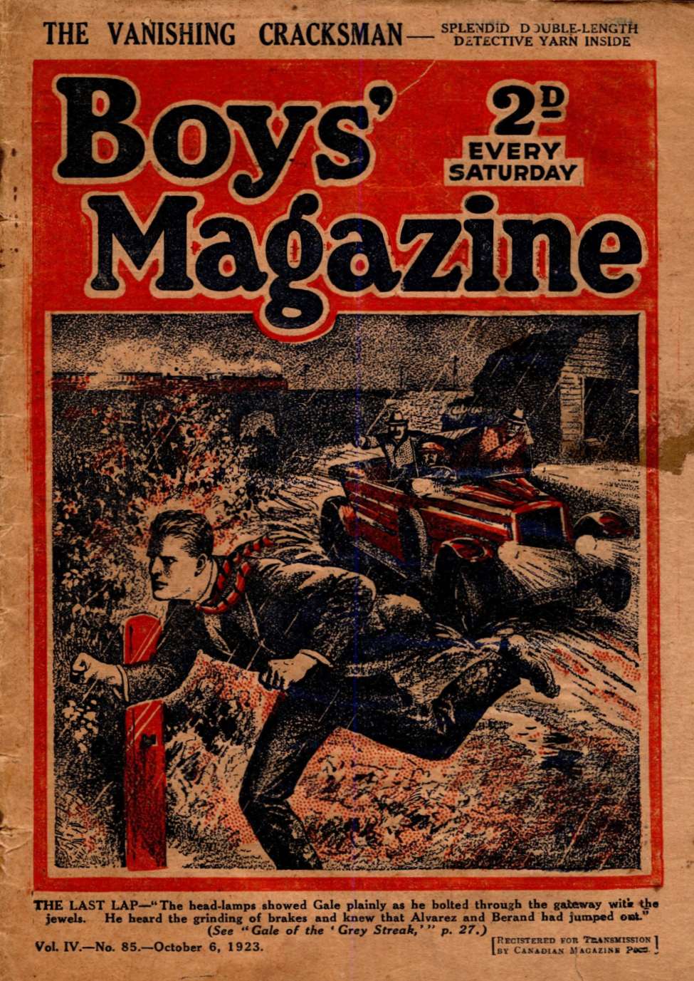 Comic Book Cover For Boys' Magazine 85
