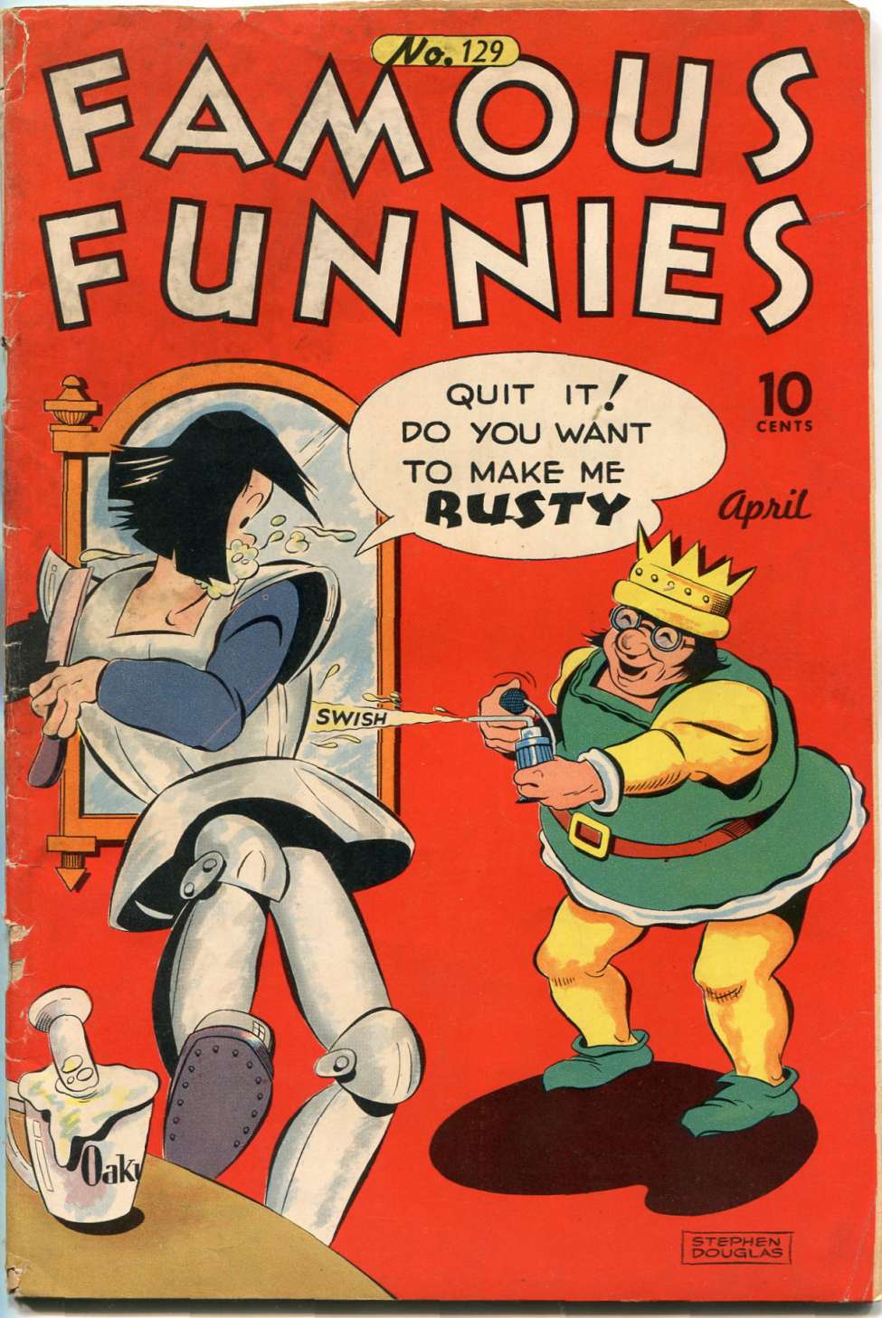 Comic Book Cover For Famous Funnies 129