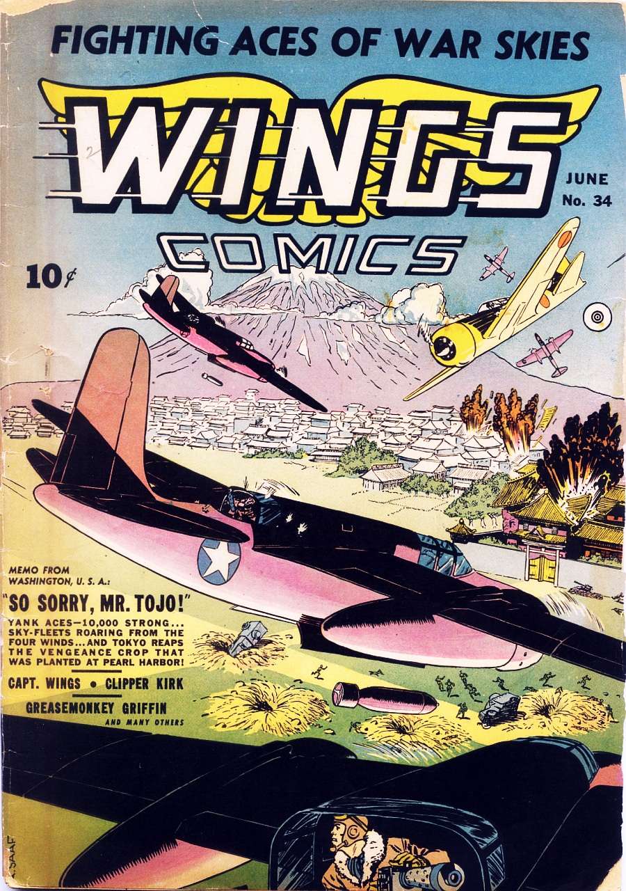 Comic Book Cover For Wings Comics 34